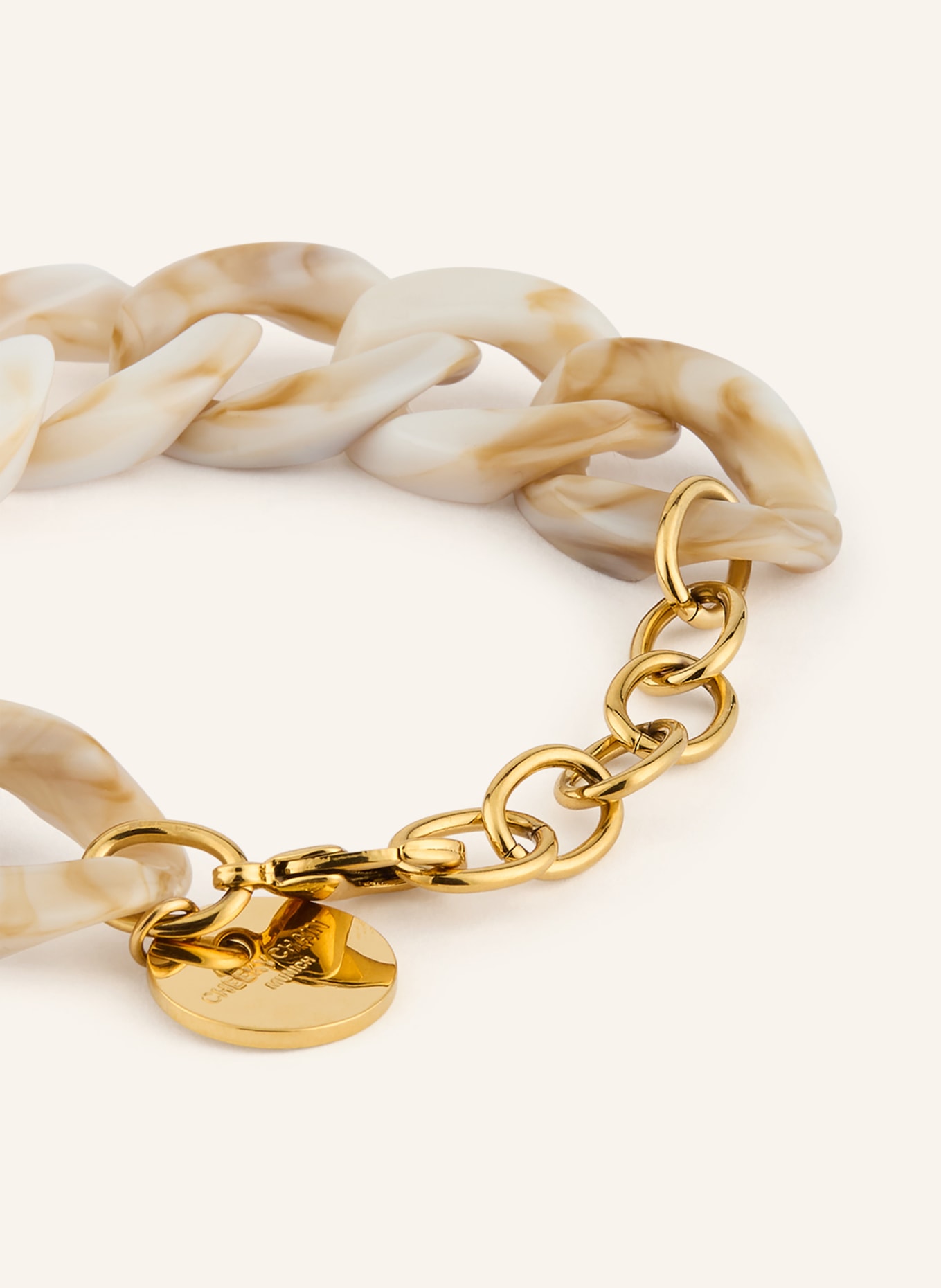 CHEEKY CHAIN MUNICH náramek: KRÉMOVÁ / ZLATÁ / BÉŽOVÁ