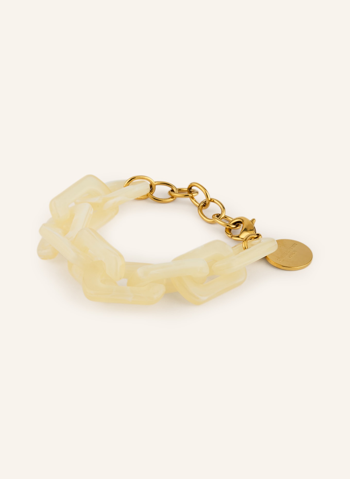 CHEEKY CHAIN MUNICH Náramek KELLY: KRÉMOVÁ / ZLATÁ