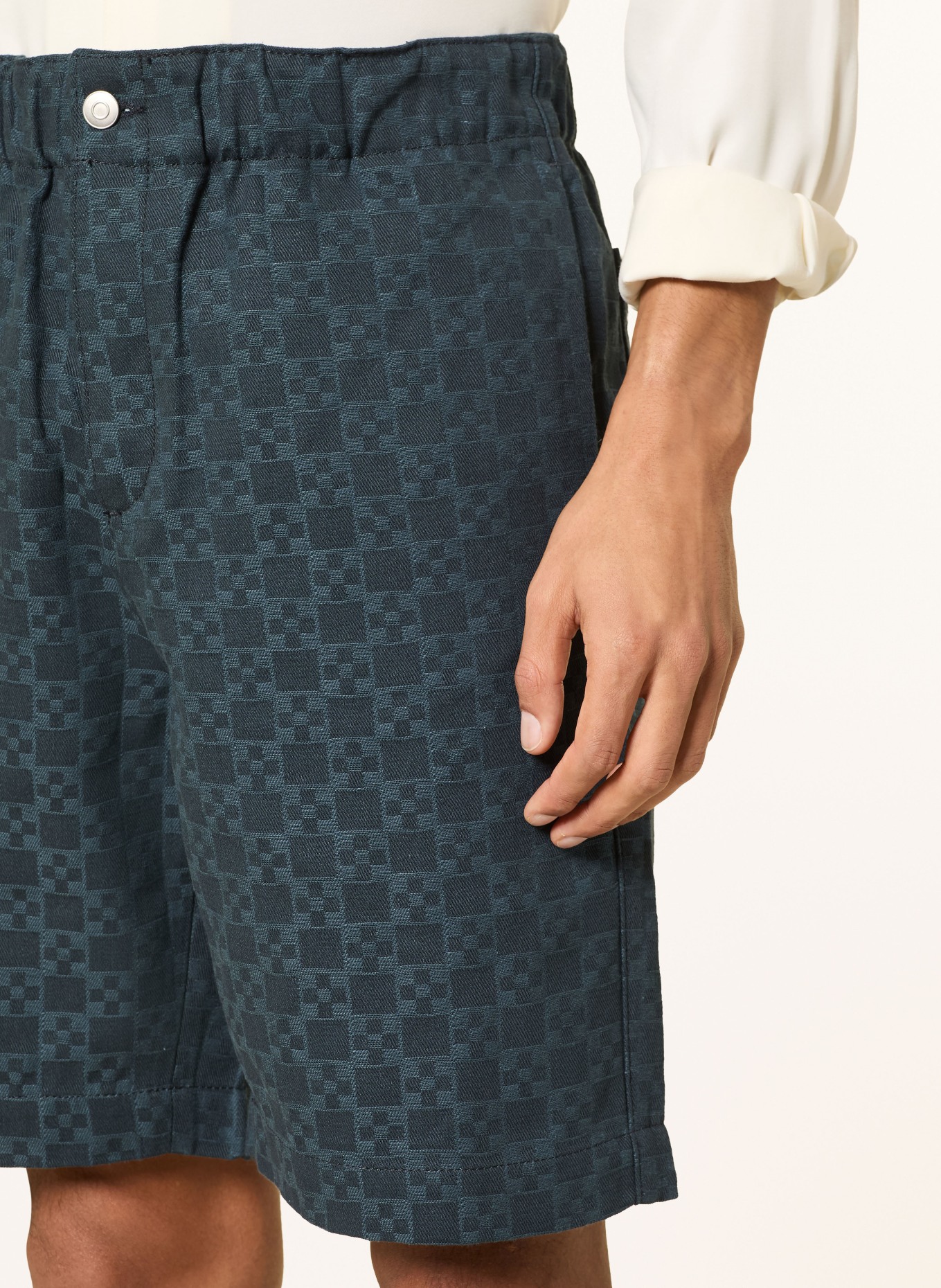 SANDRO szorty jeansowe: GRANATOWY