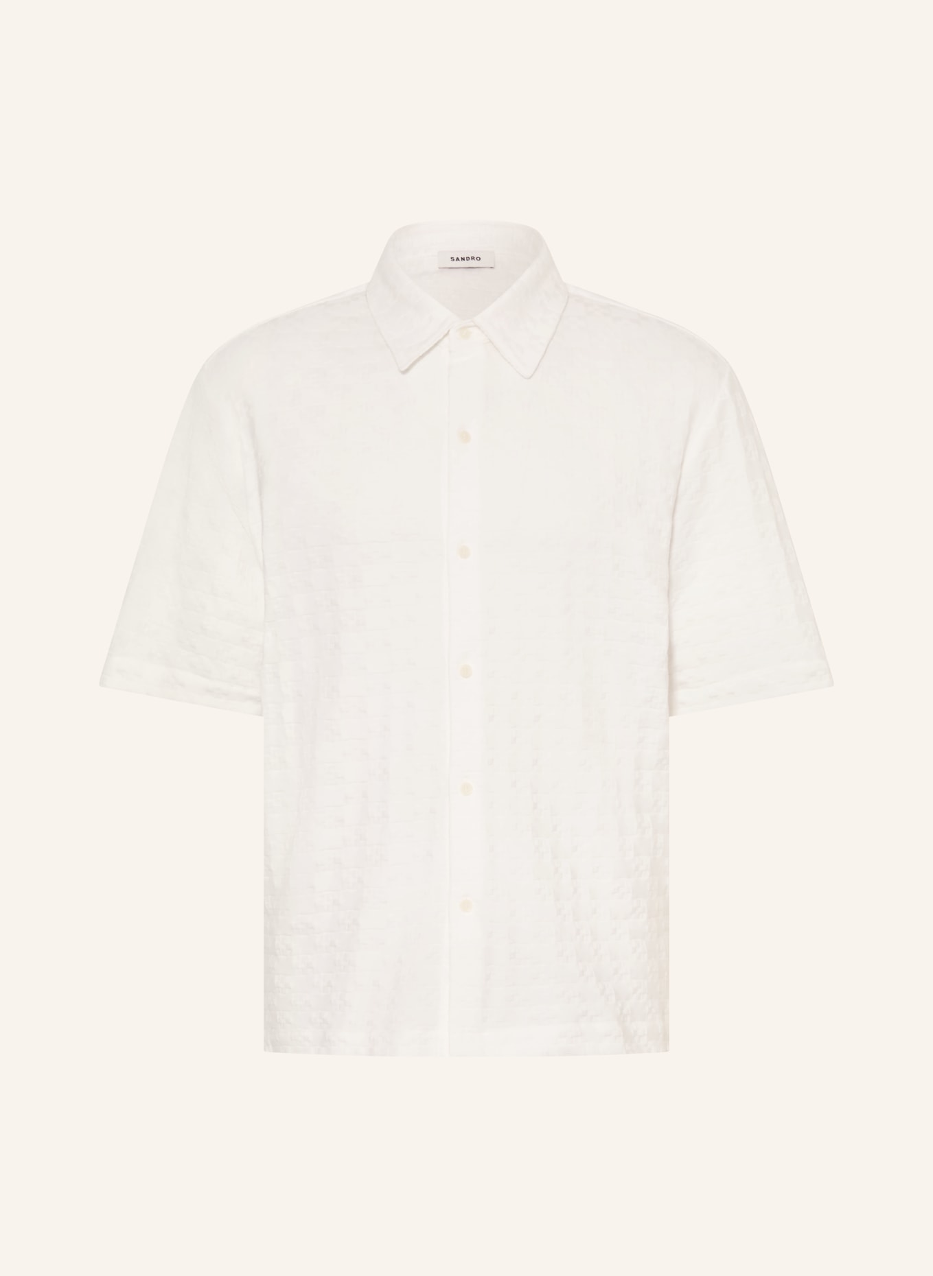 SANDRO Jerseyhemd Slim Fit: WEISS