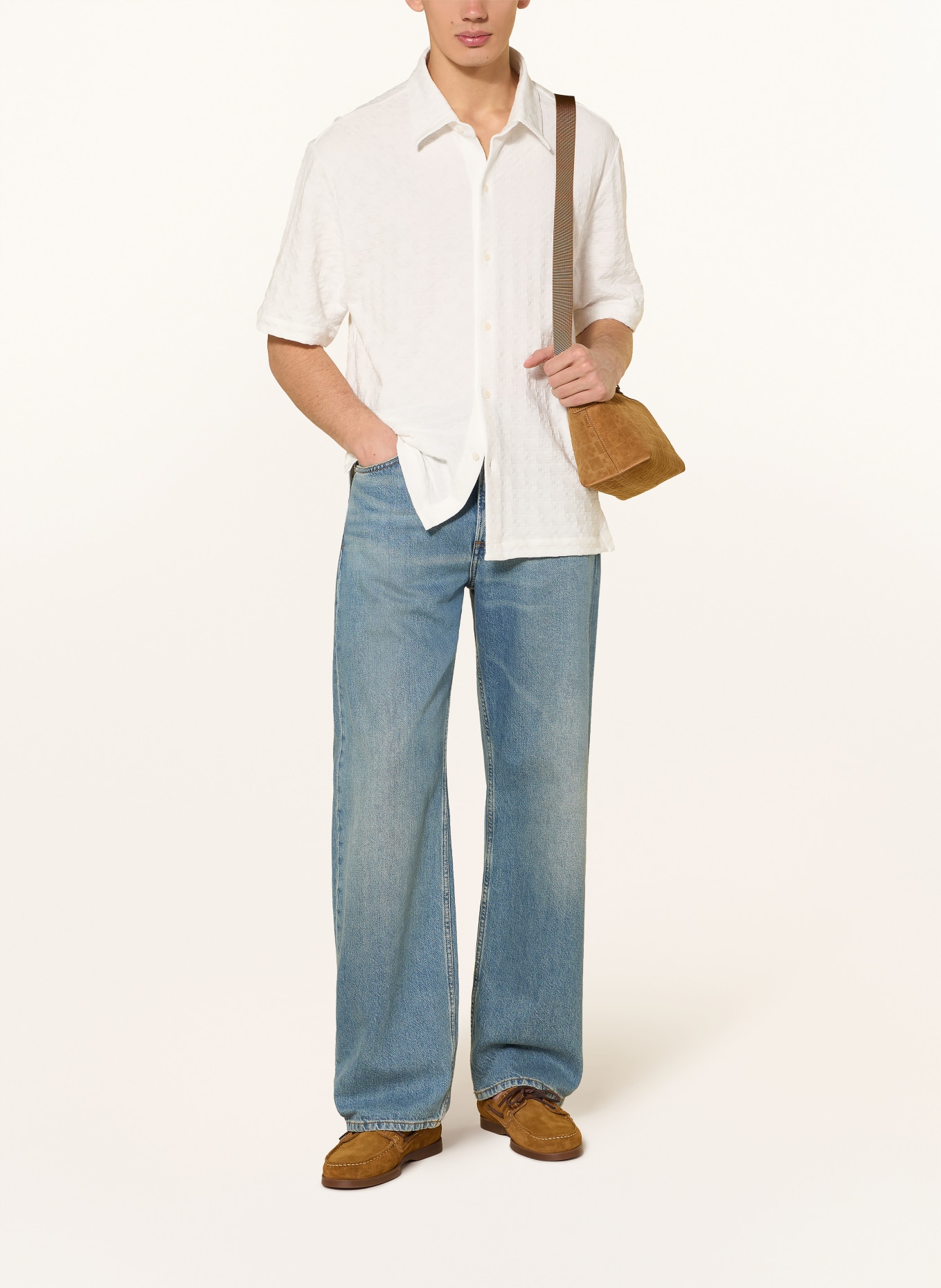 SANDRO Jerseyhemd Slim Fit: WEISS