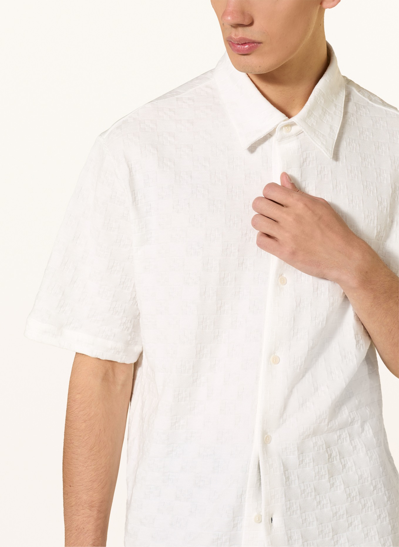 SANDRO Jerseyhemd Slim Fit: WEISS