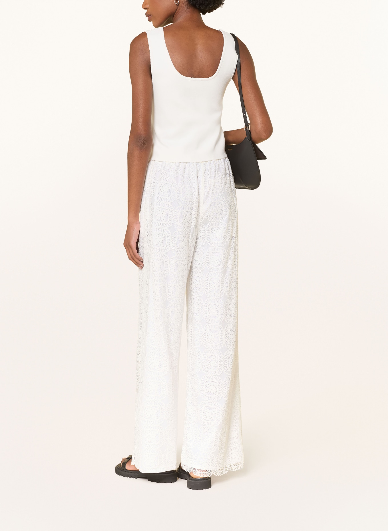 CLAUDIE PIERLOT Spitzenhose: WEISS