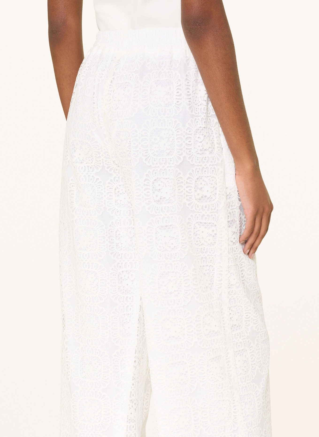 CLAUDIE PIERLOT Spitzenhose: WEISS