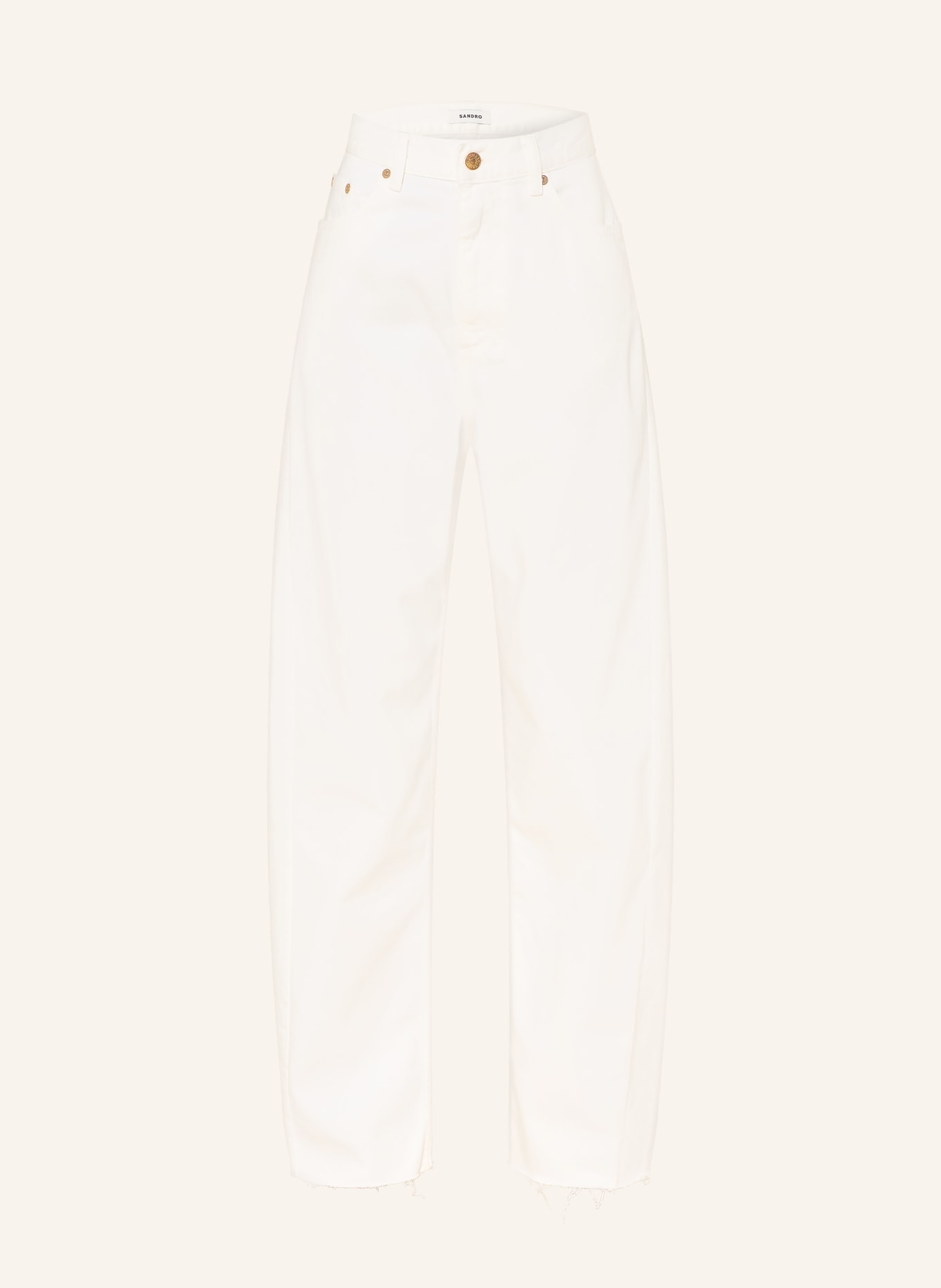 SANDRO Barrel Jeans: 10 WHITE