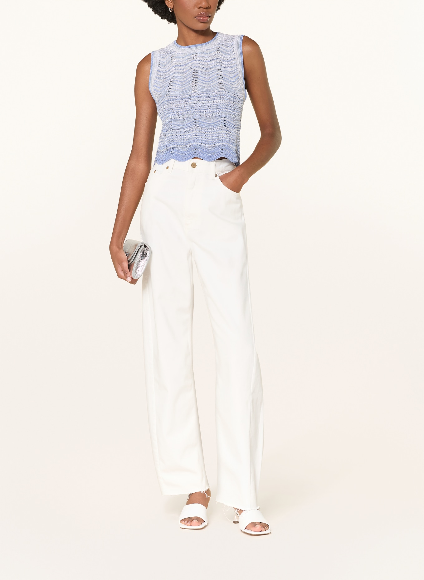 SANDRO Barrel Jeans: 10 WHITE