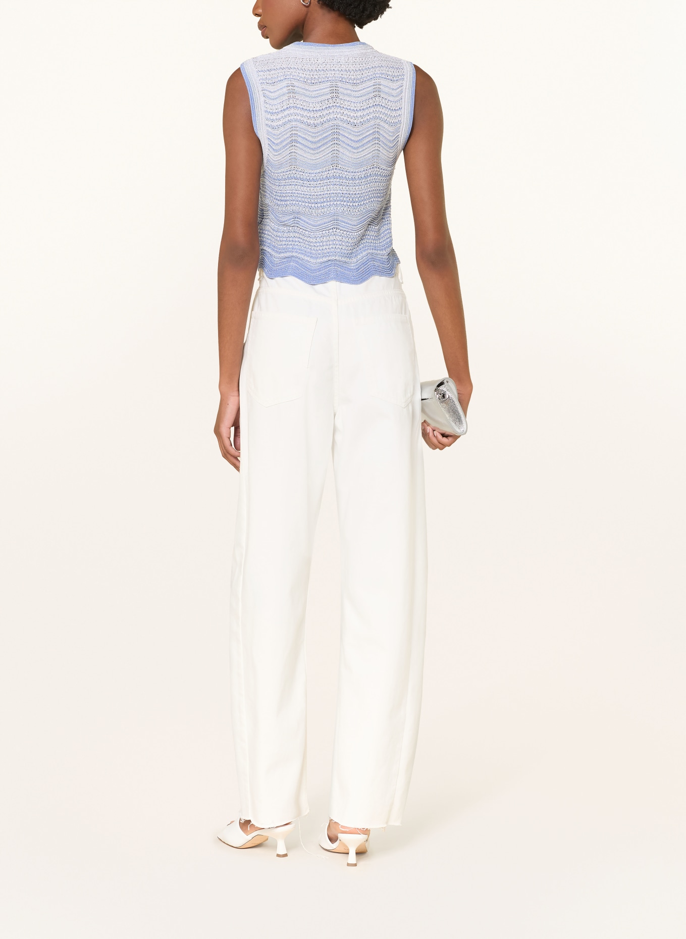 SANDRO Barrel Jeans: 10 WHITE