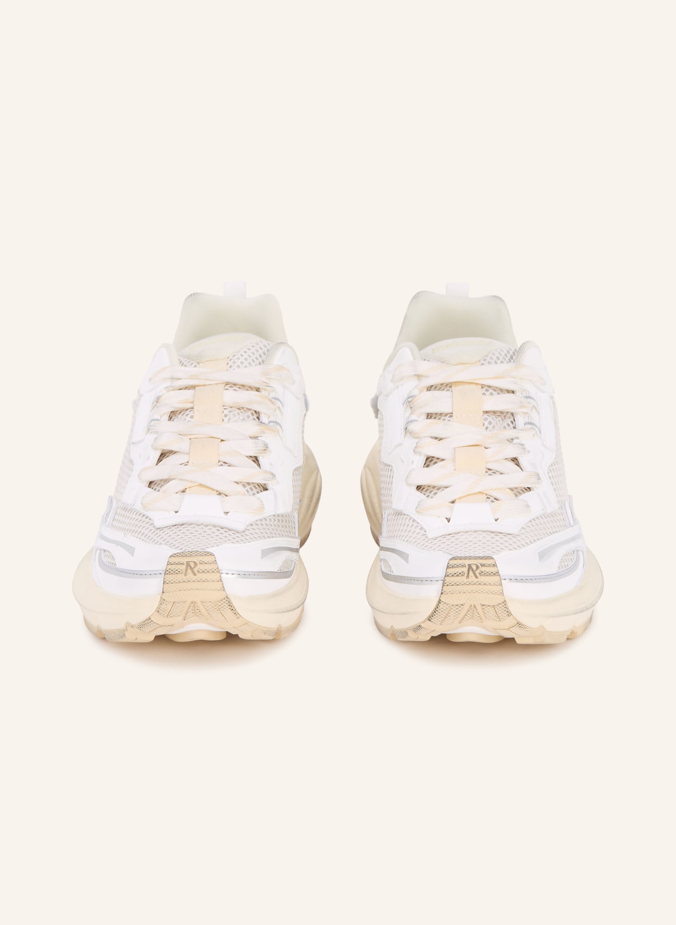REPRESENT STORM TORN Sneakers: CREAM