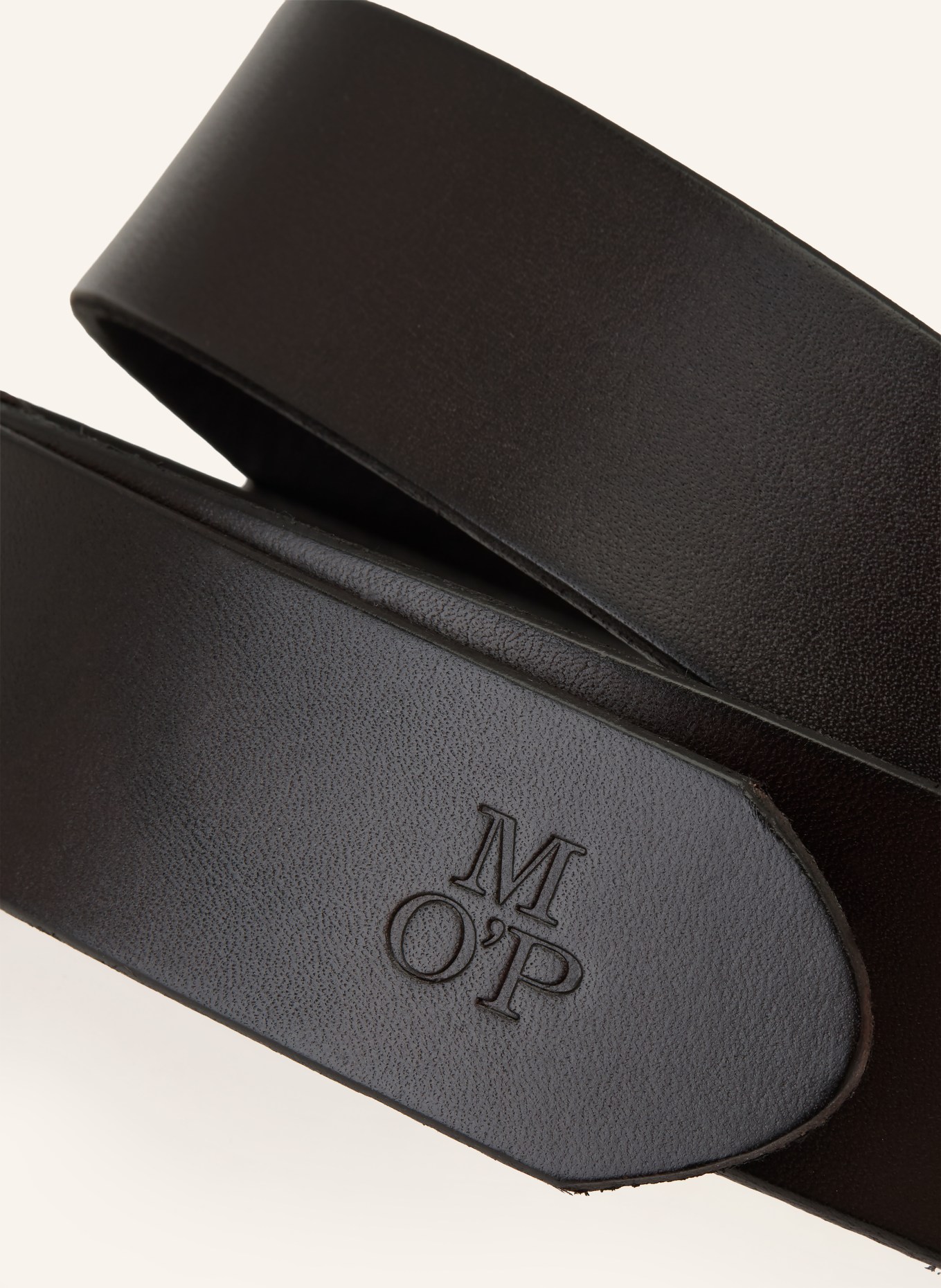 Marc O'Polo Ledergürtel ENNO: DUNKELBRAUN / SILBER