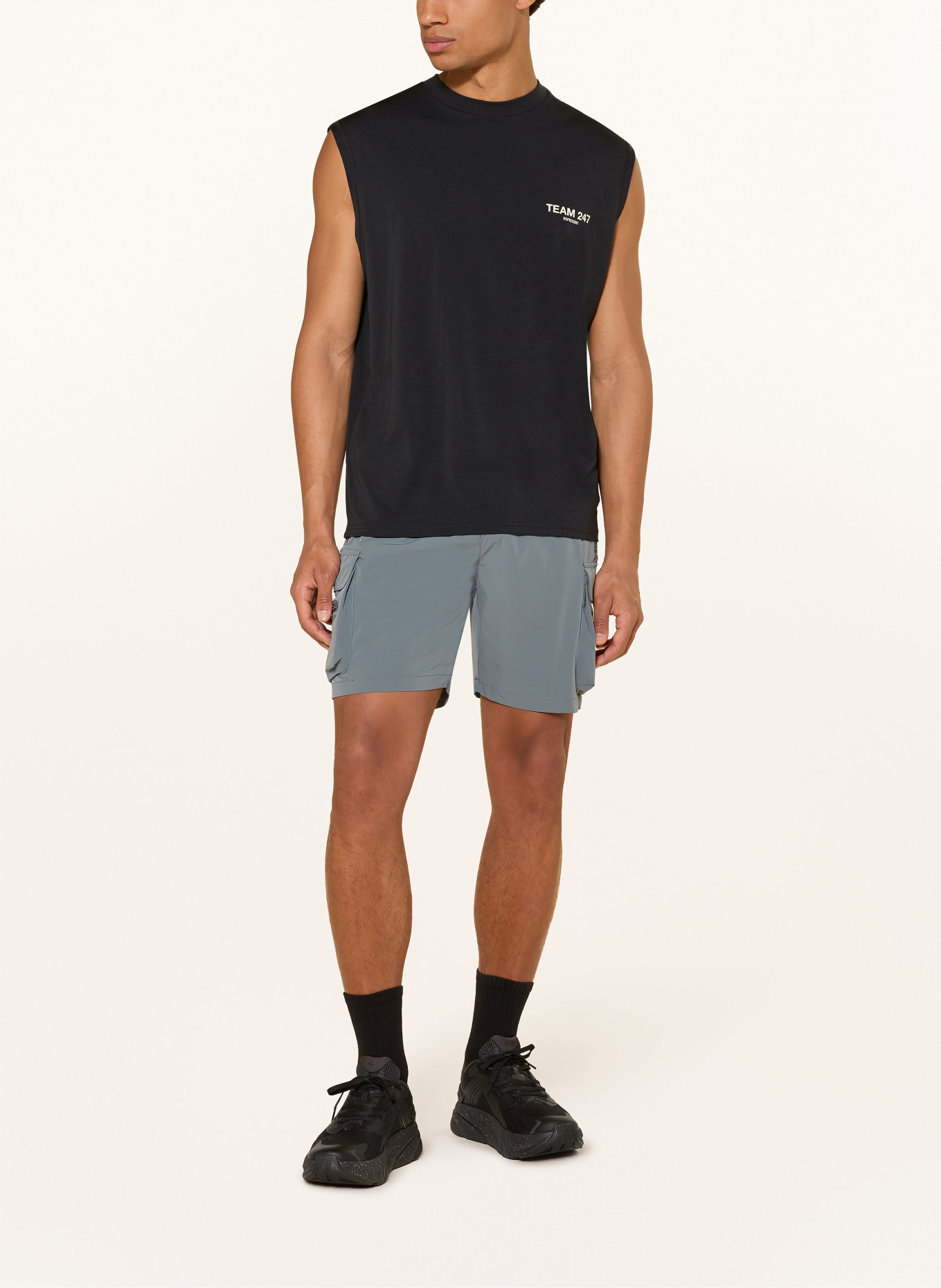 247 REPRESENT Cargo-shorts: BLAUWGRIJS