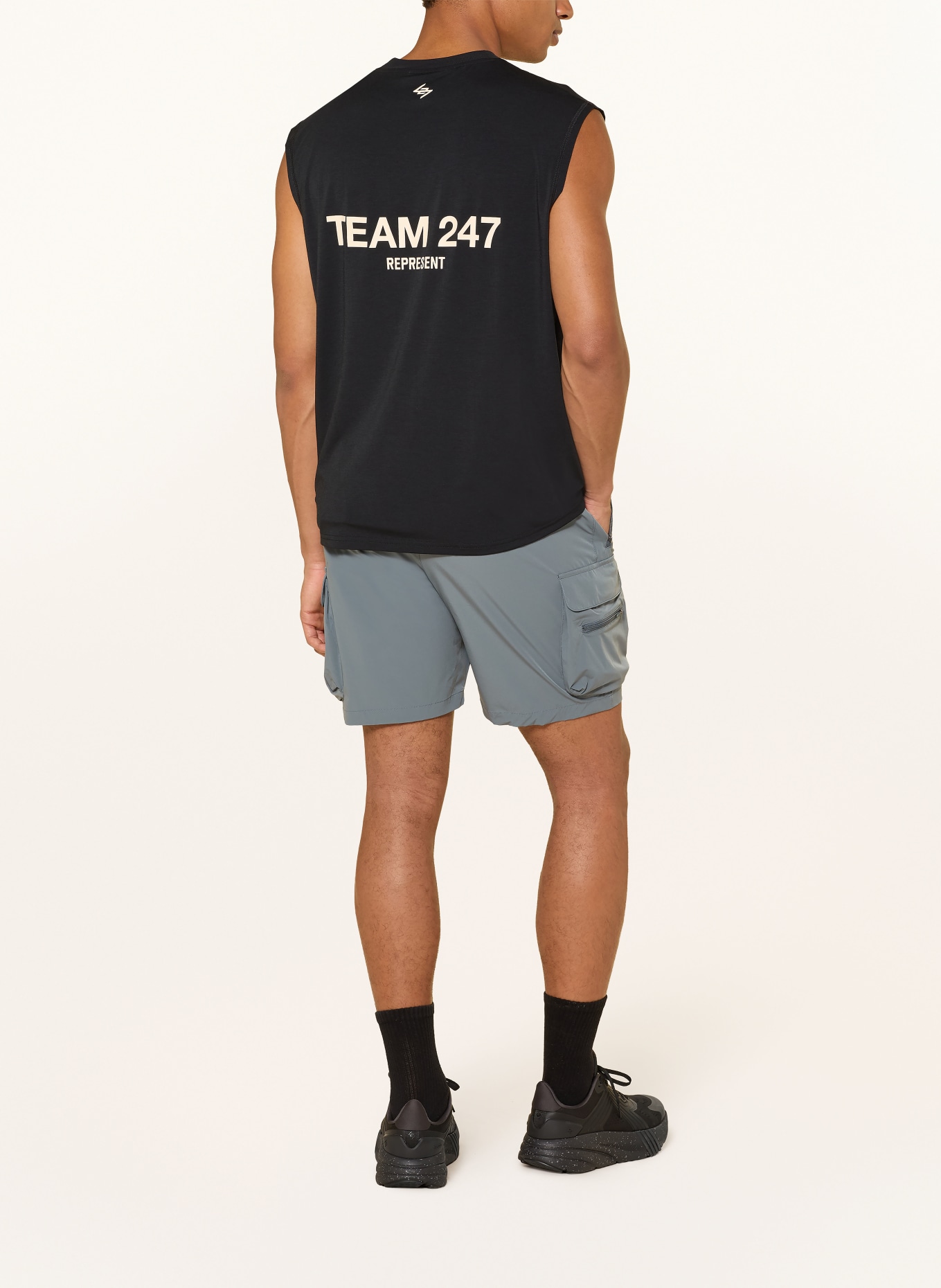 247 REPRESENT Cargo-shorts: BLAUWGRIJS