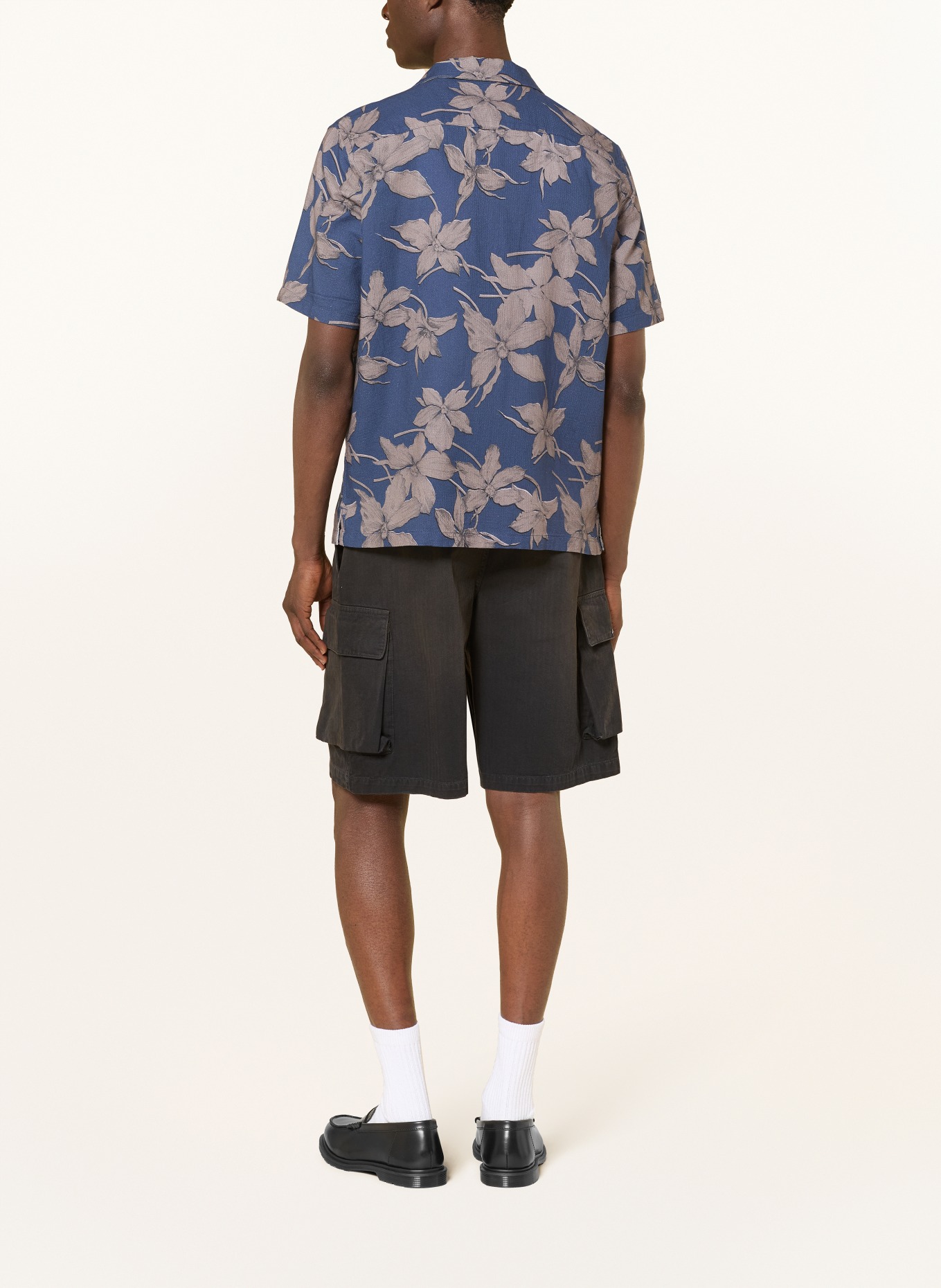 ALLSAINTS Resorthemd PARTERRE Relaxed Fit: BLAU / GRAU