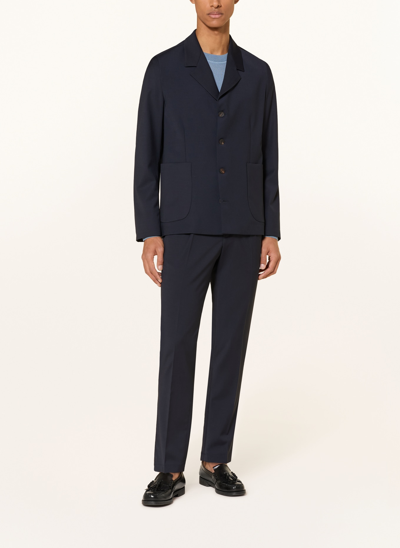 CHAS Veste ARNAULT coupe ajustée: BLEU FONCÉ