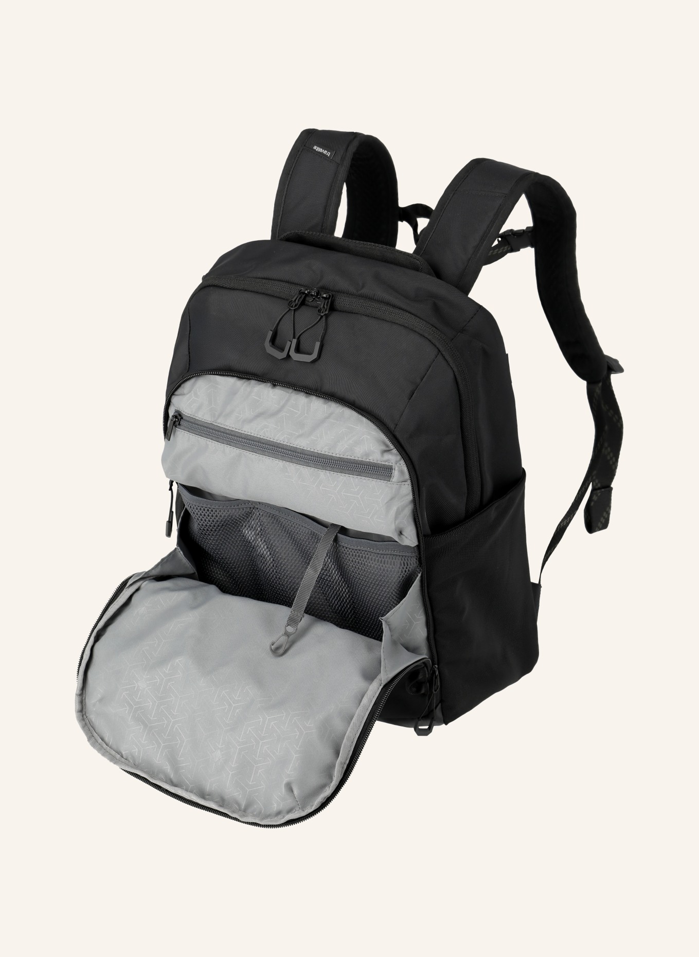travelite Rucksack VENTURE LINE MEDIUM 22 l mit Laptop-Fach: SCHWARZ