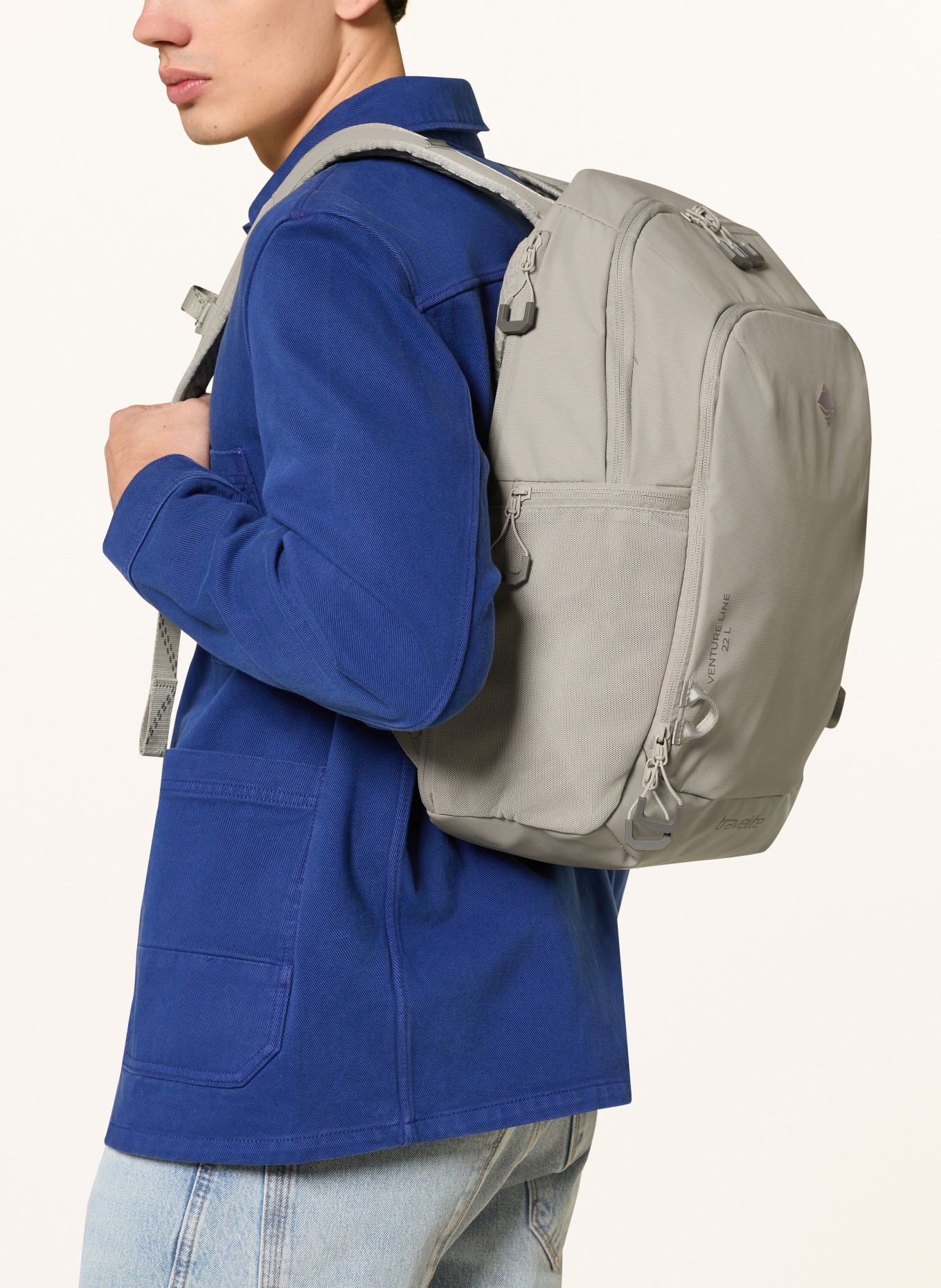 travelite VENTURE LINE MEDIUM 22 L Backpack with Laptop Compartment: BEIGE