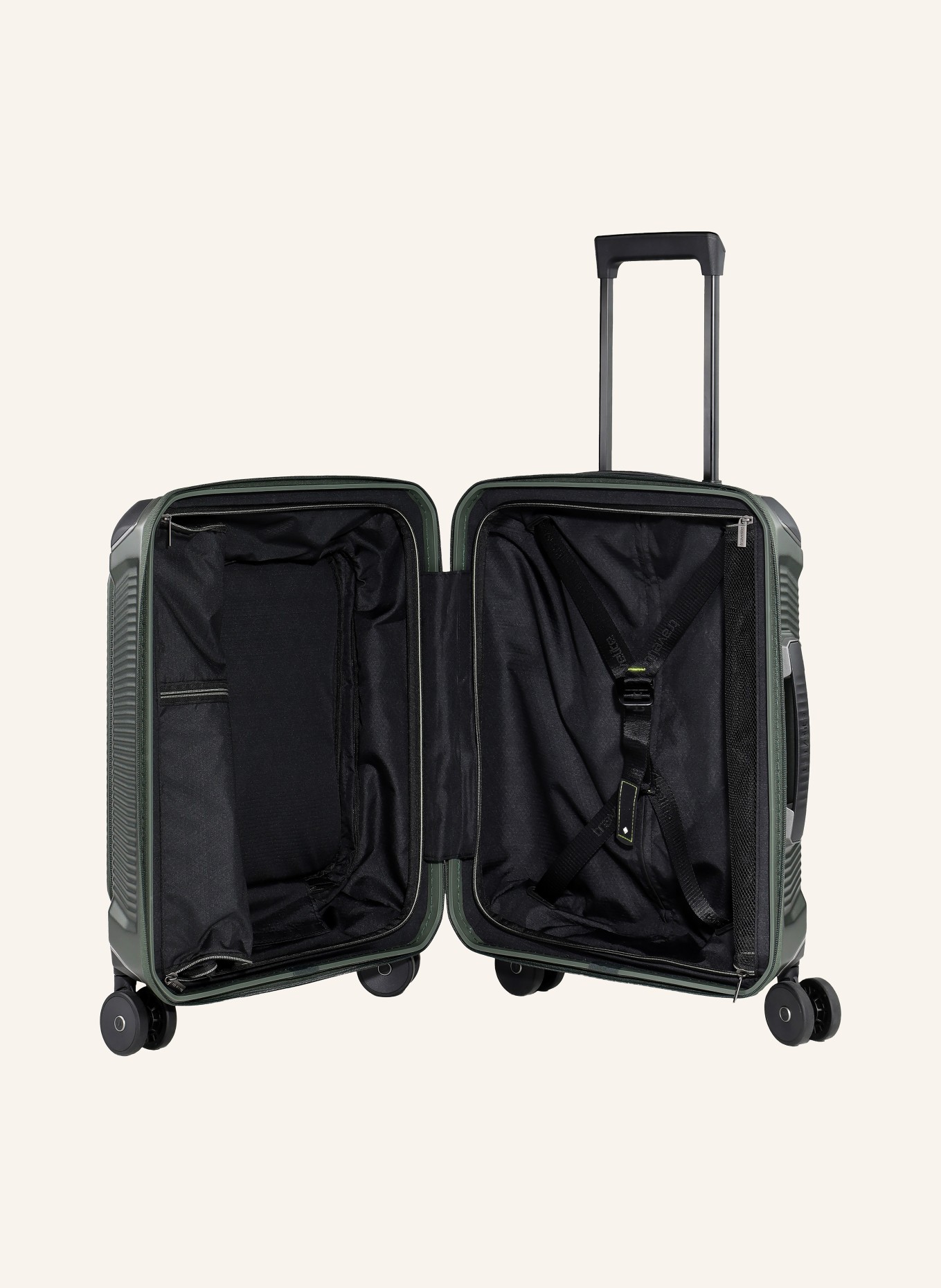 travelite Trolley MILLENNIUM: DONKERGROEN / ZWART