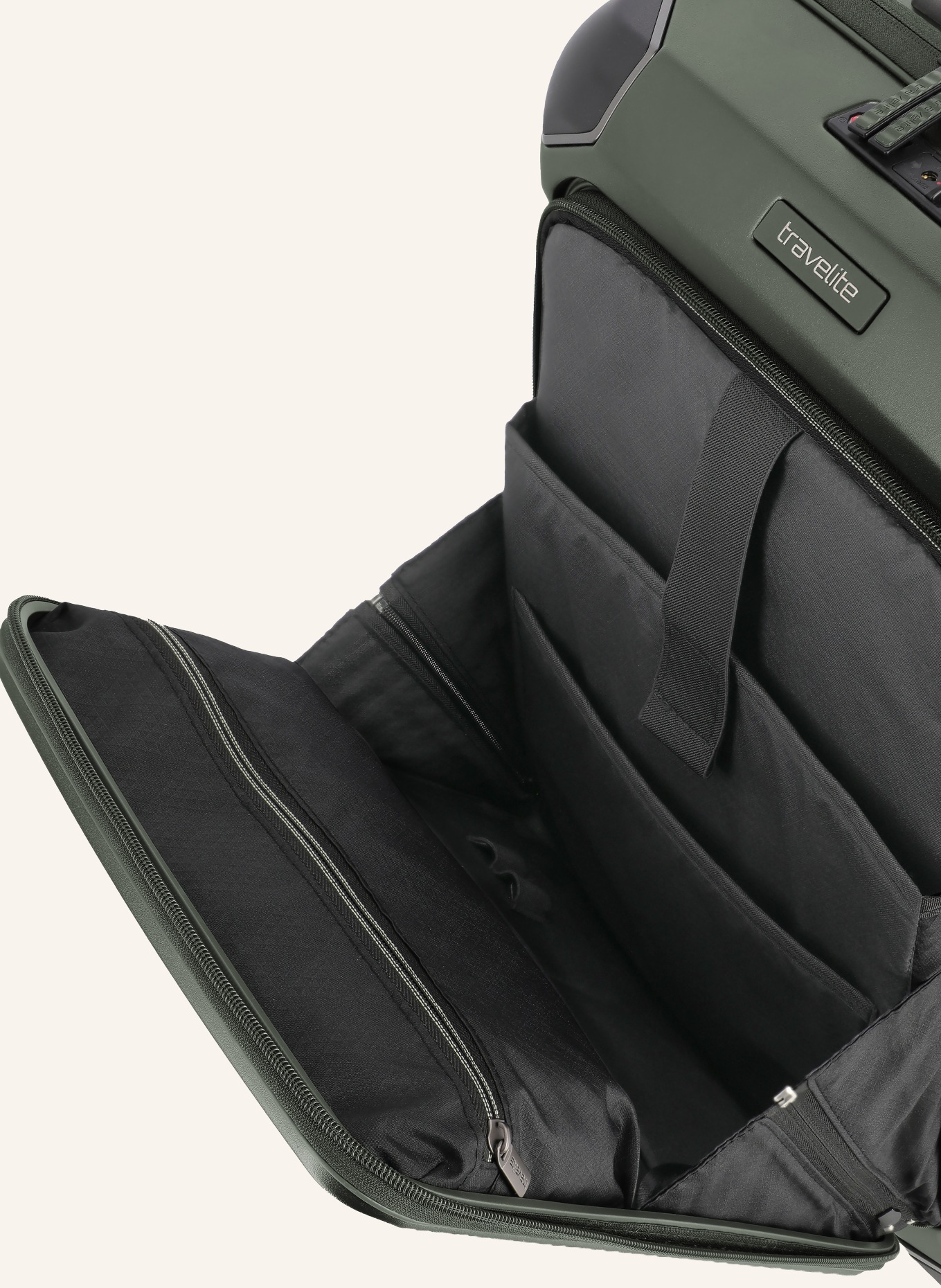 travelite Trolley MILLENNIUM: DONKERGROEN / ZWART