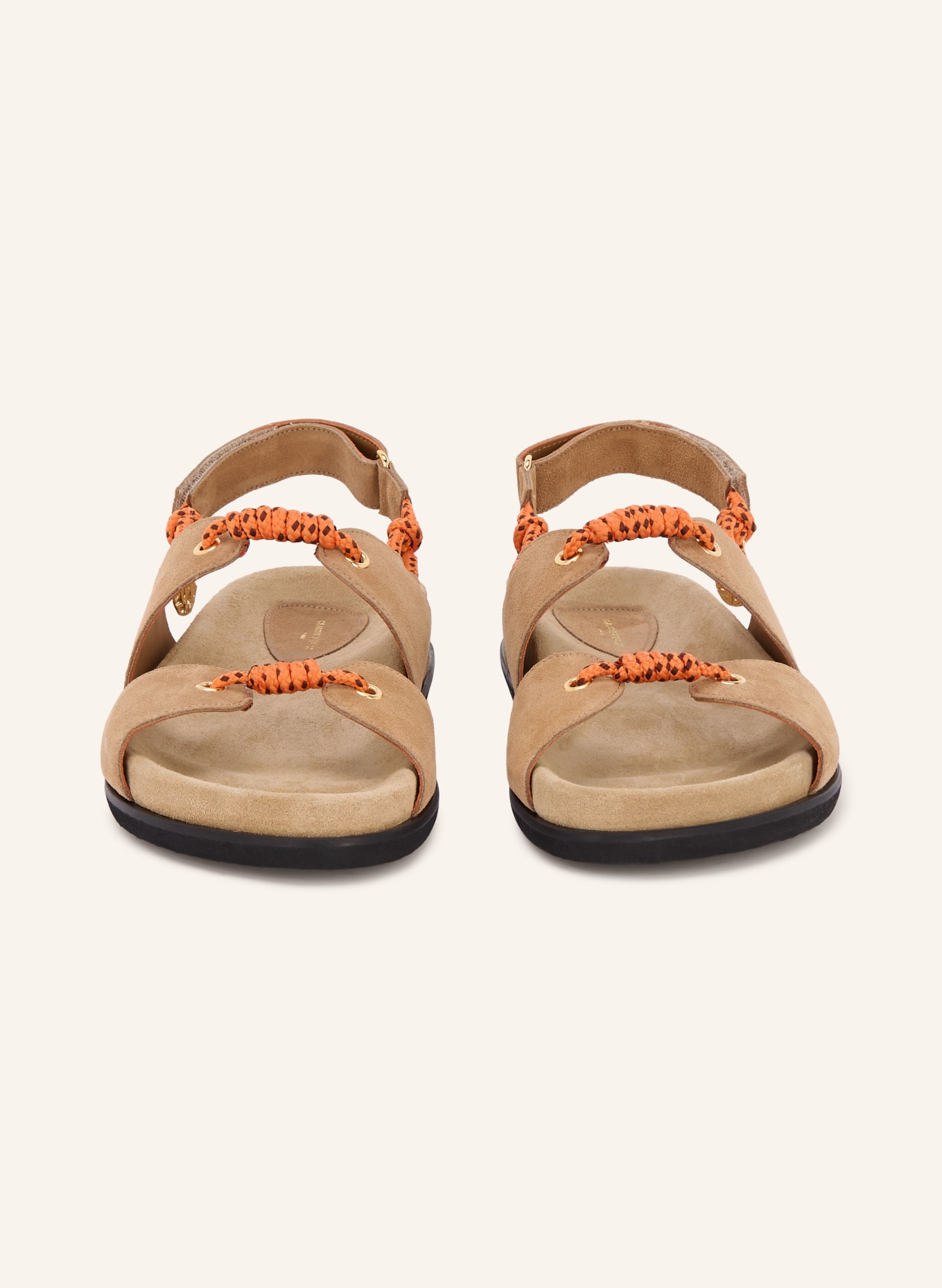 CLAUDIE PIERLOT Sandalen: BEIGE / LACHS
