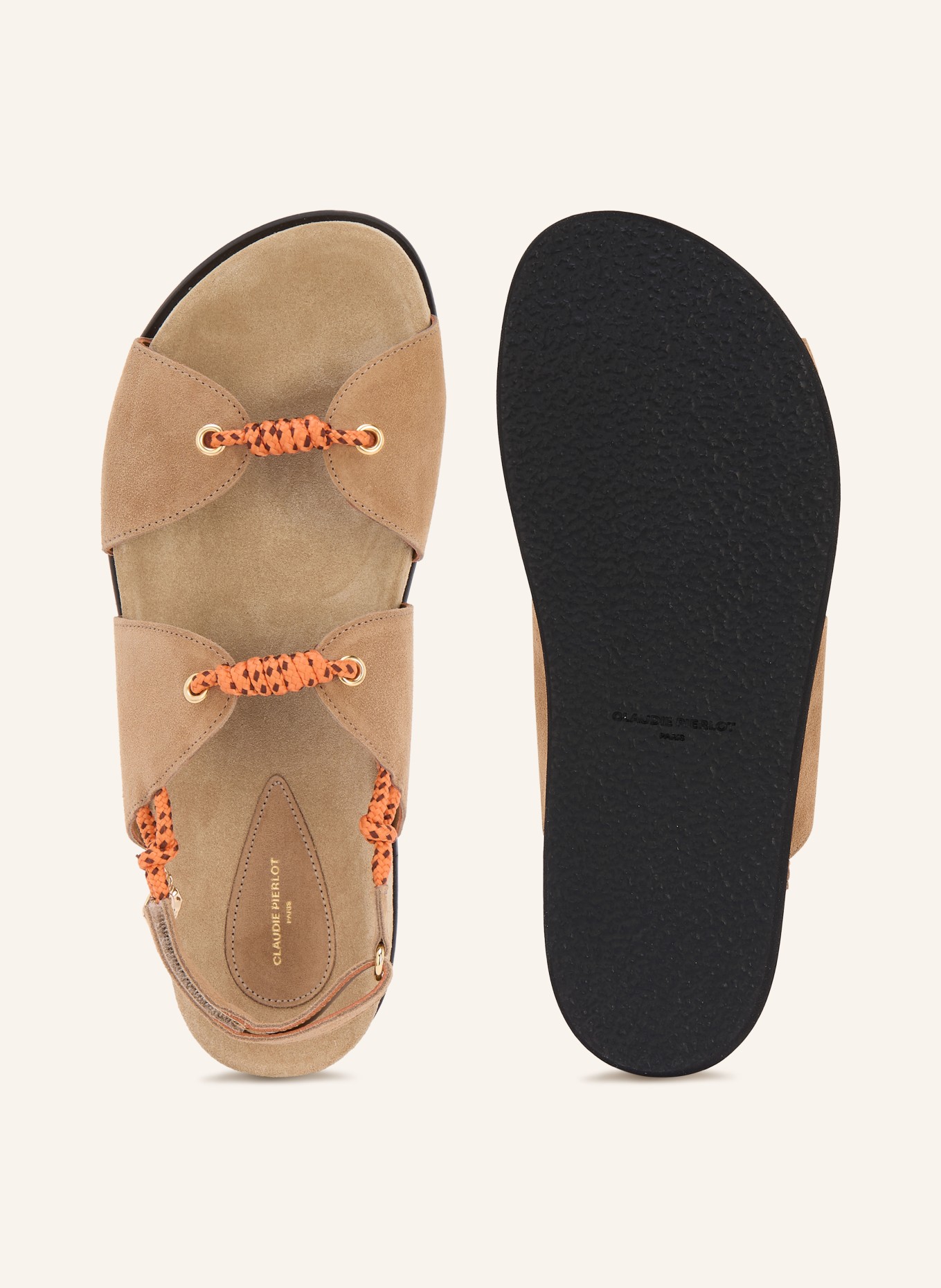 CLAUDIE PIERLOT Sandalen: BEIGE / LACHS