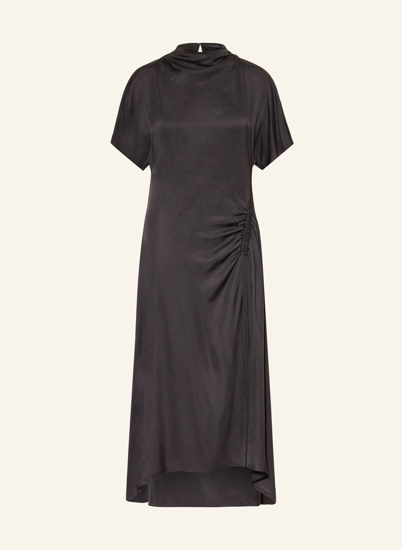 ALLSAINTS Kleid ROSIE mit Seide: SCHWARZ
