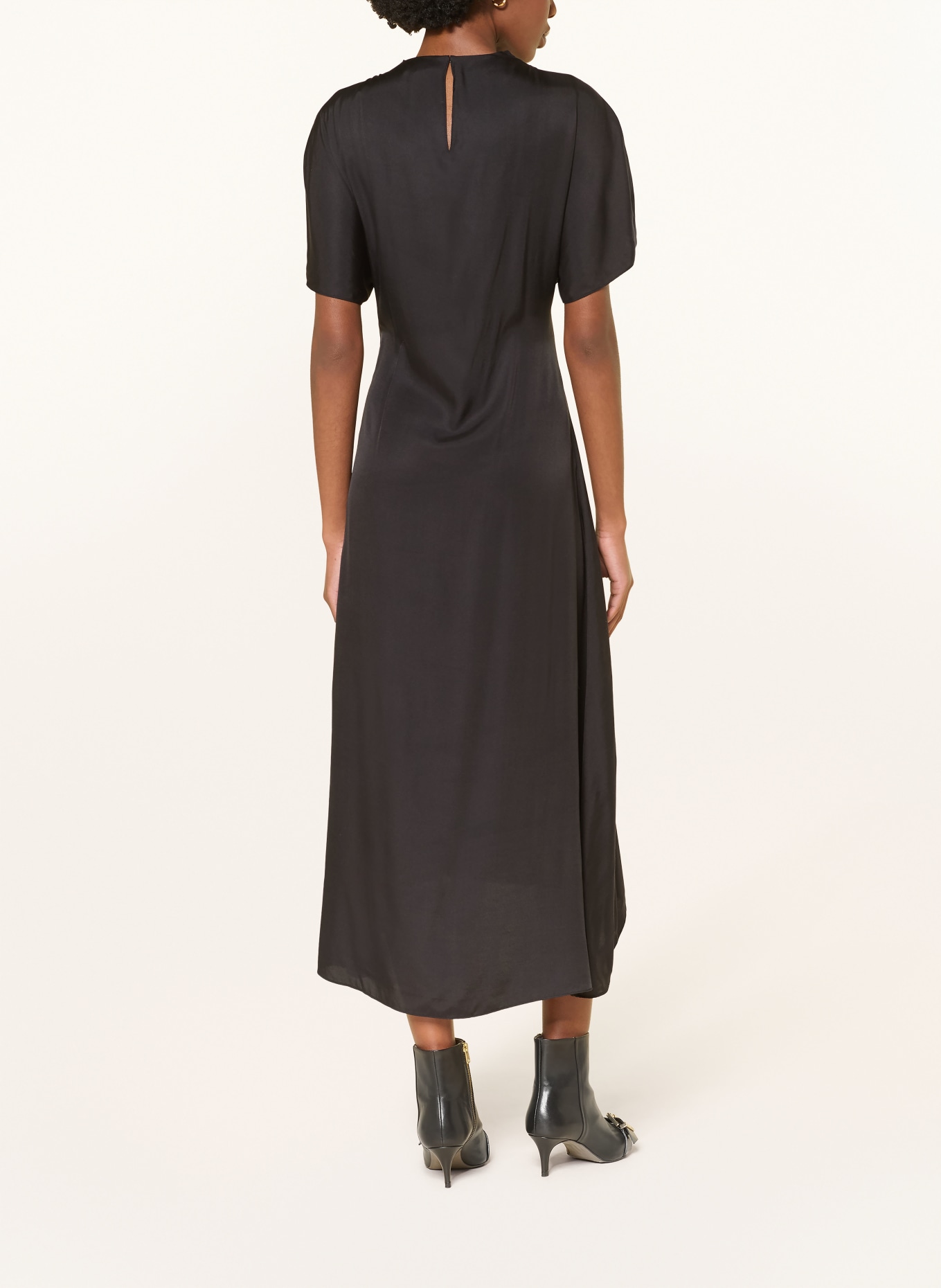 ALLSAINTS Kleid ROSIE mit Seide: SCHWARZ