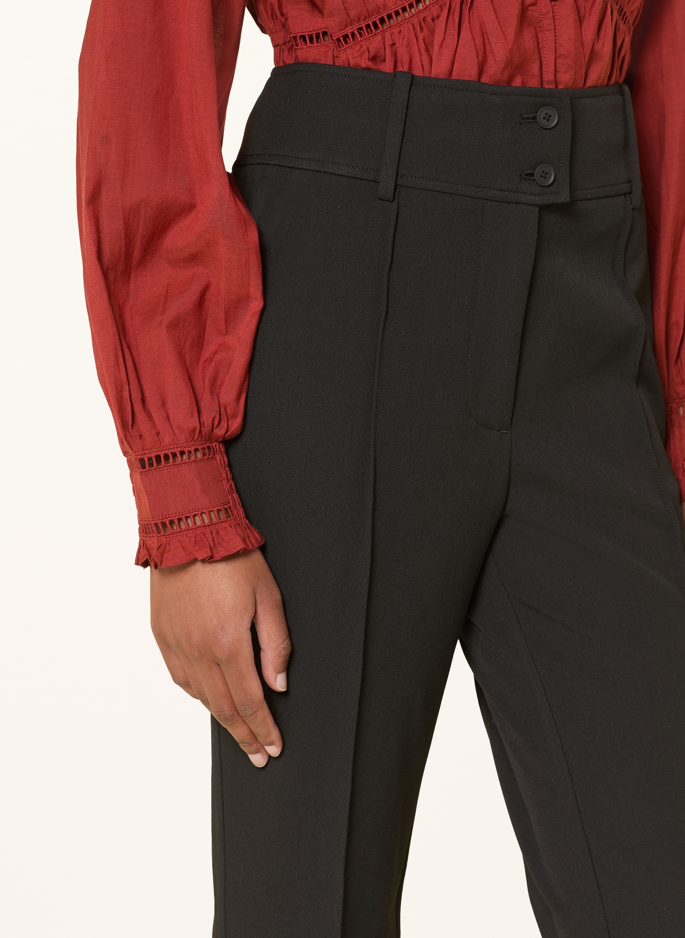 ALLSAINTS Bootcut-broek ASTRA: ZWART