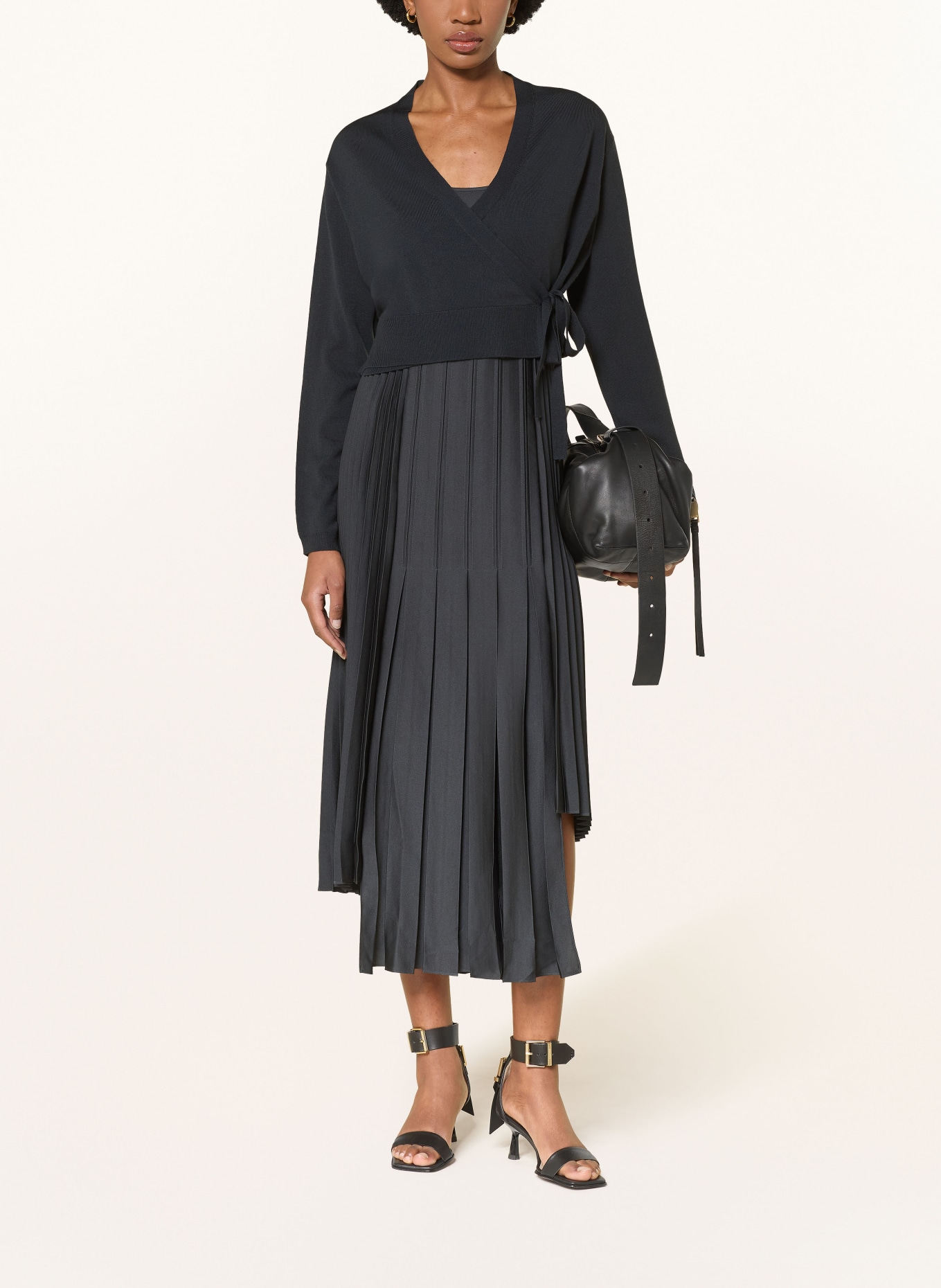 ALLSAINTS Set LUCILLE: jurk en vest: DONKERBLAUW