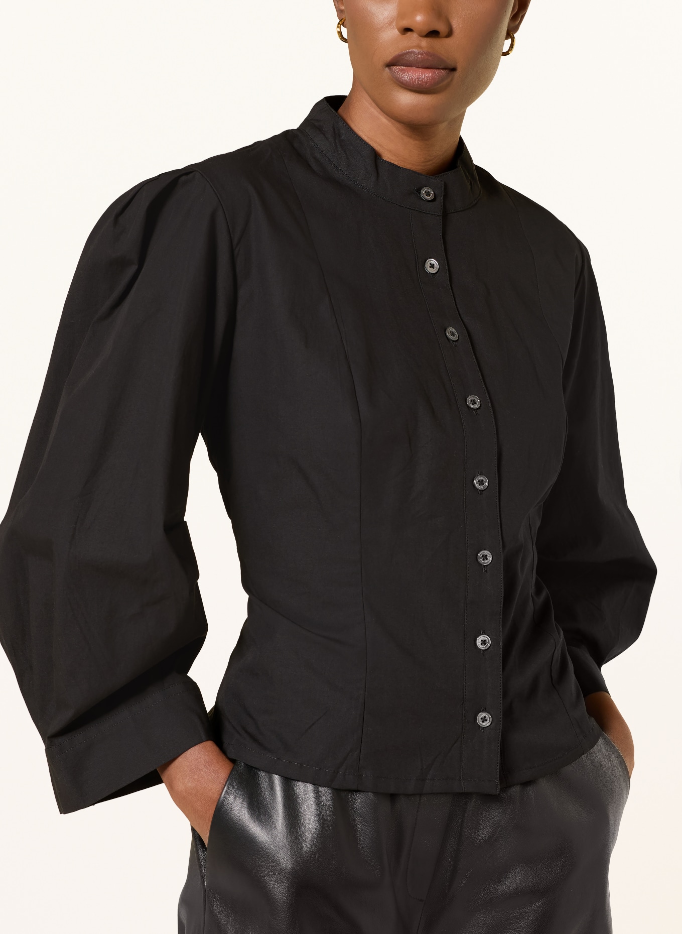 ALLSAINTS Blouse MAUD met 3/4-mouwen: ZWART