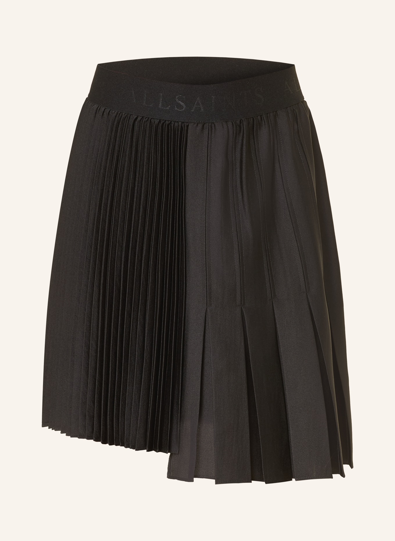 ALLSAINTS Jupe JAX à plis: NOIR