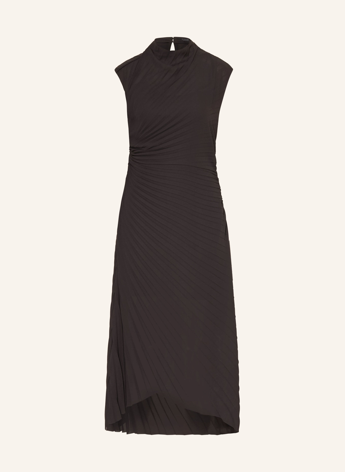ALLSAINTS Robe plissée RAYANNA: NOIR
