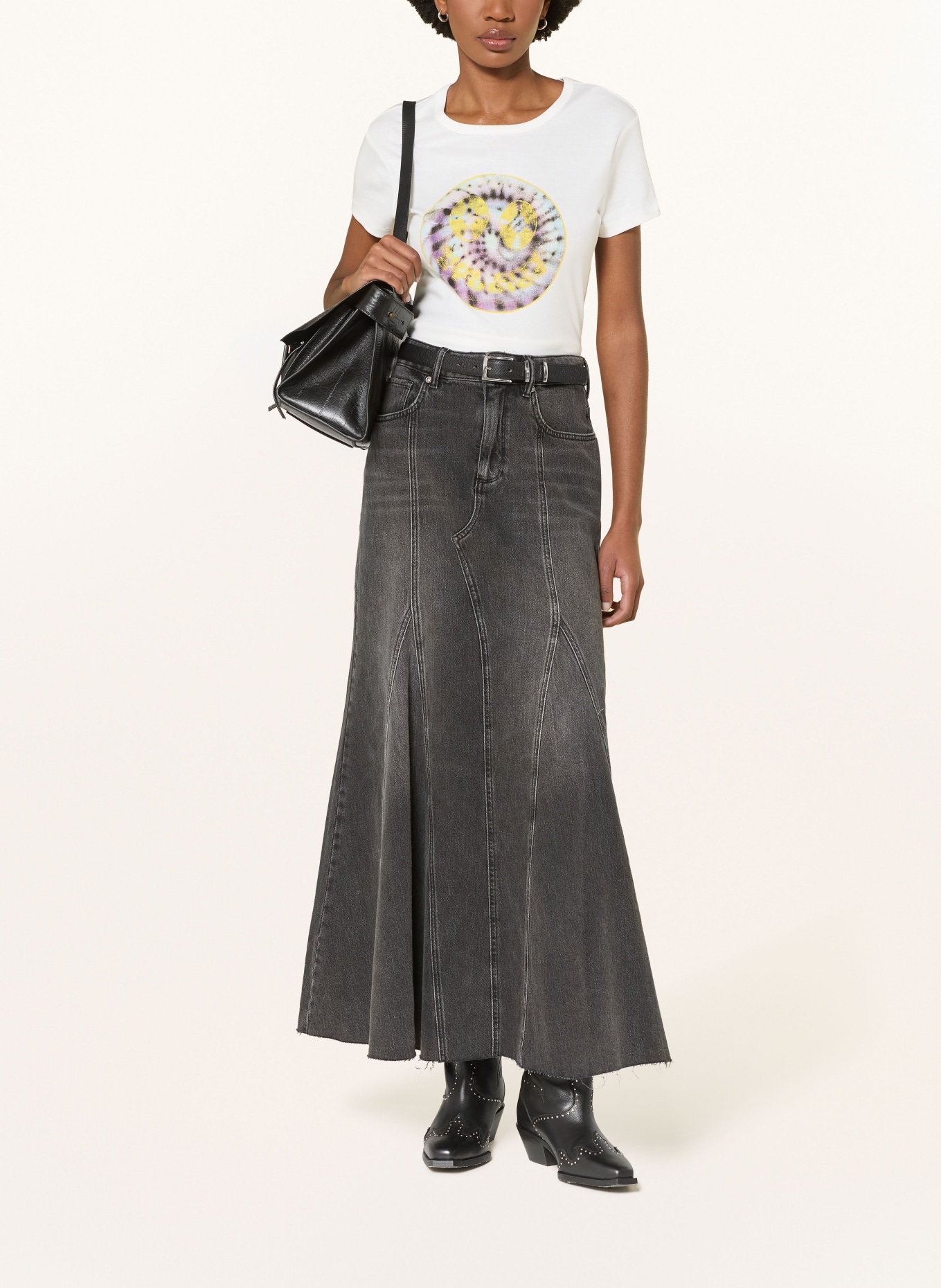 ALLSAINTS T-shirt SPUN OUT STEVIE: CRÈME