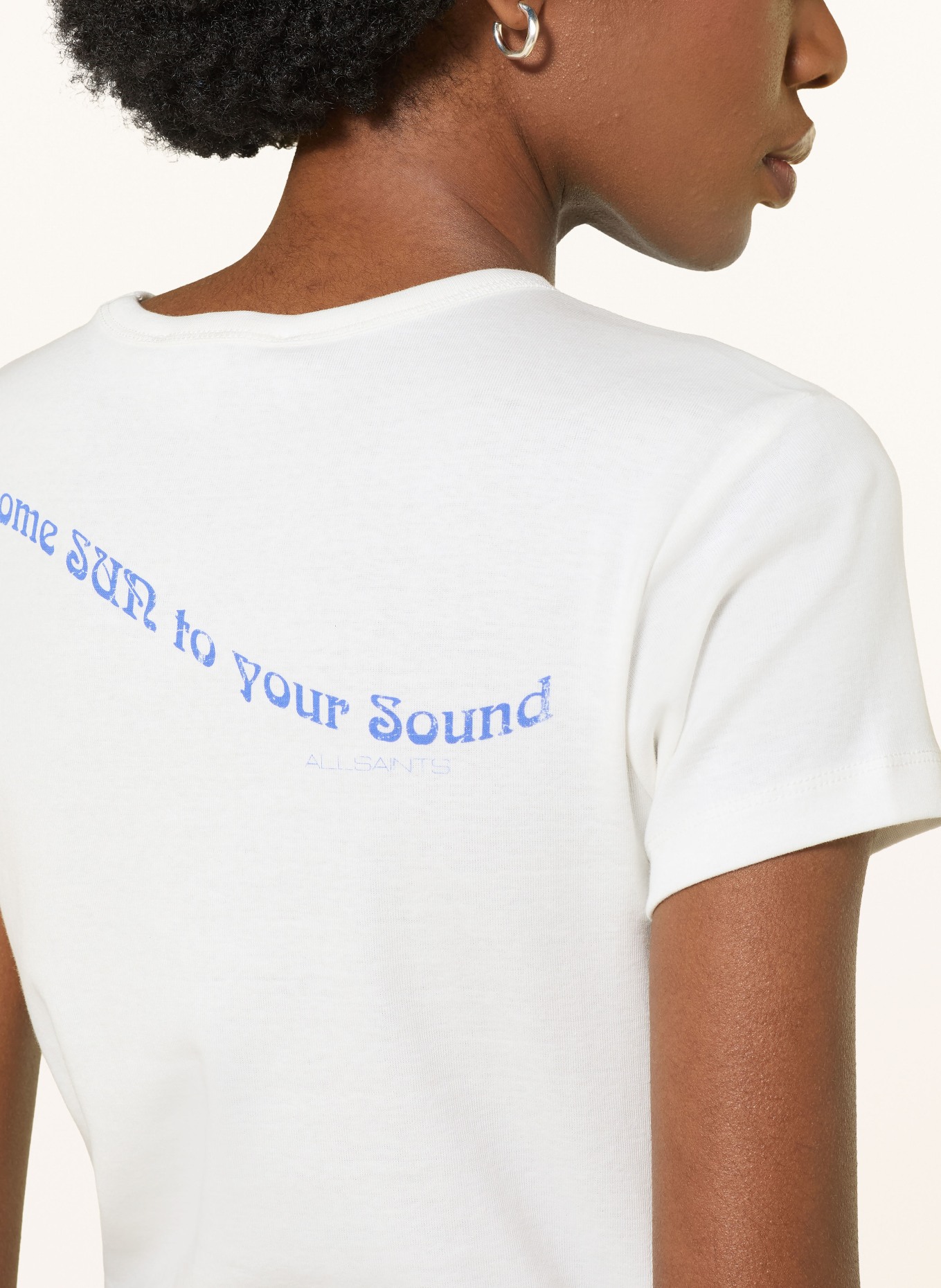 ALLSAINTS T-shirt SPUN OUT STEVIE: CRÈME