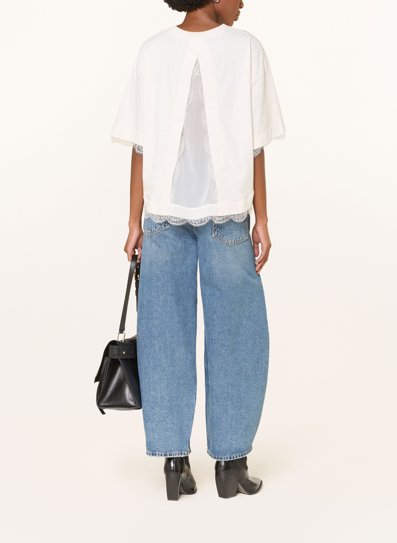 ALLSAINTS Tričko NIA s krajkou: REŽNÁ