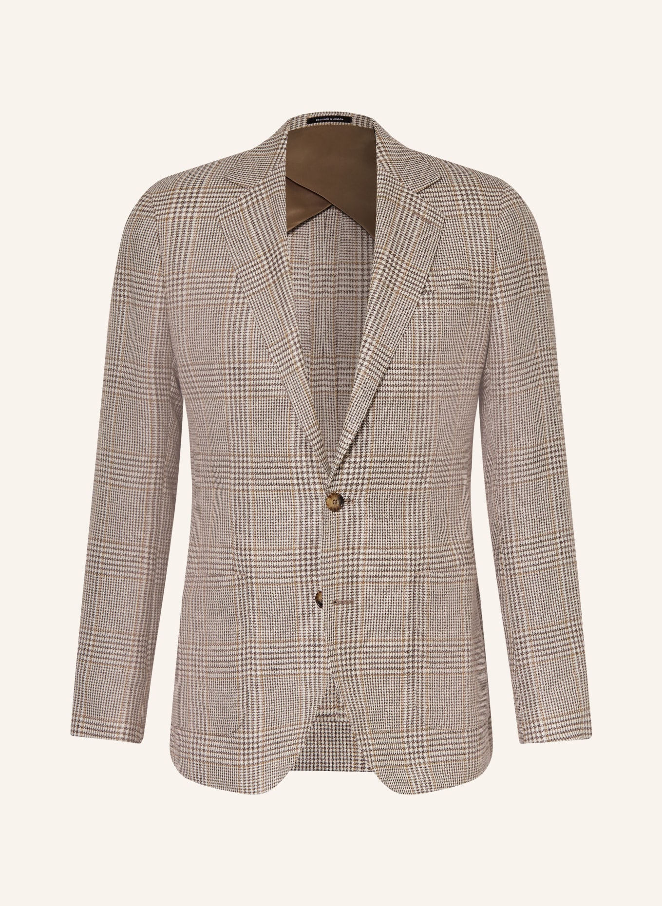 REISS Marynarka EPSOM o kroju dopasowanym z lnu: KREMOWY / CAMELOWY / CIEMNOBRĄZOWY