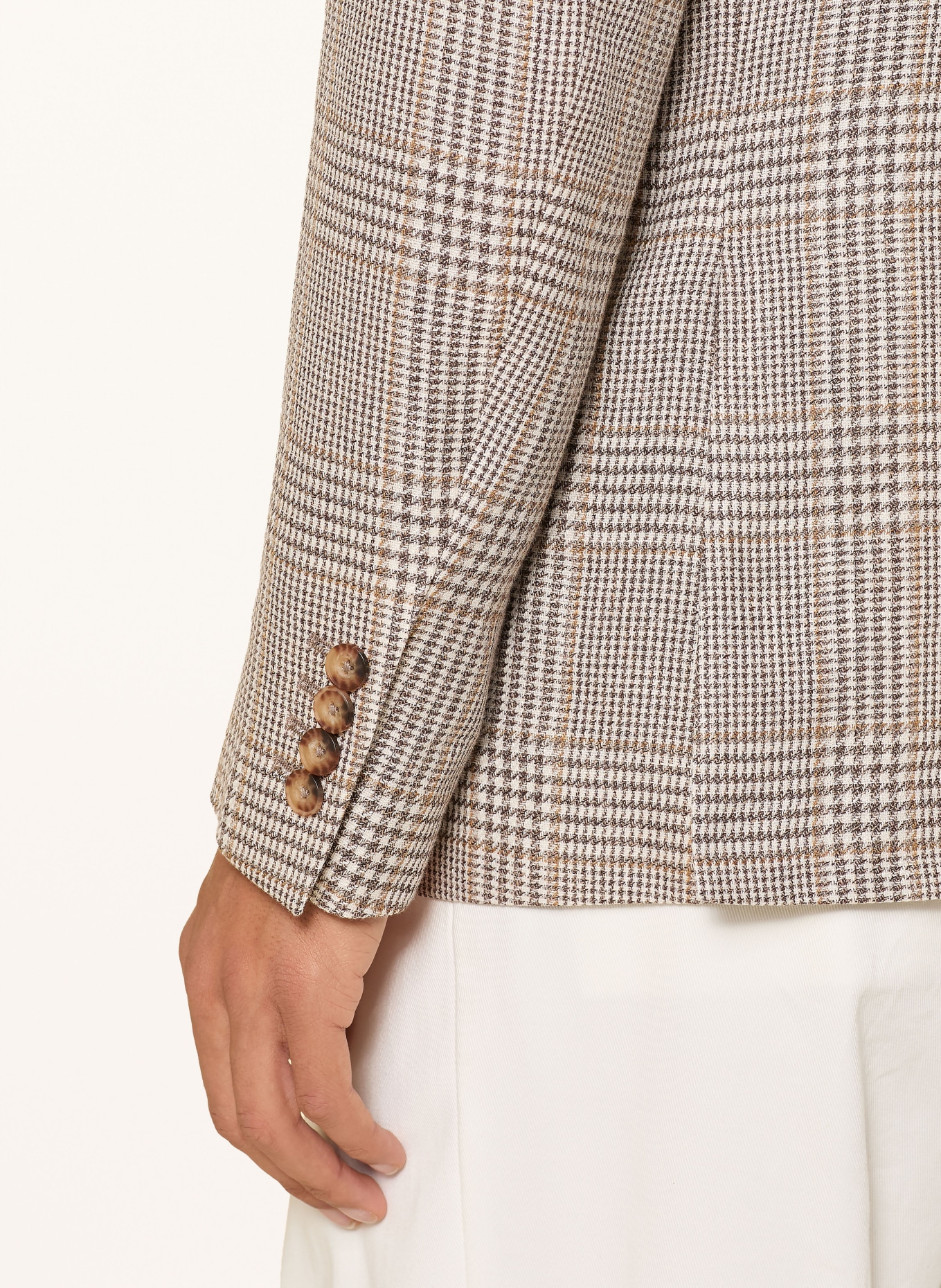 REISS Marynarka EPSOM o kroju dopasowanym z lnu: KREMOWY / CAMELOWY / CIEMNOBRĄZOWY