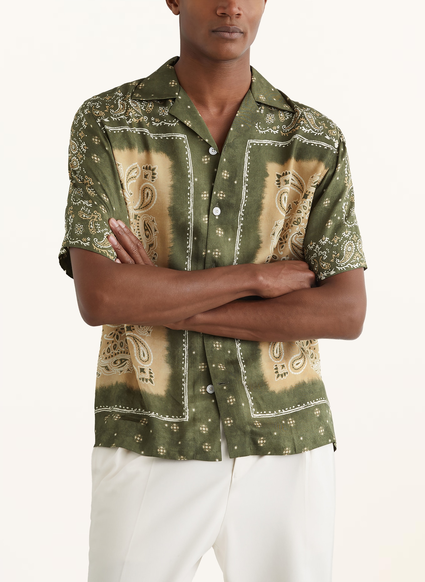 REISS Resorthemd VICENTE Relaxed Fit: OLIJF / BEIGE