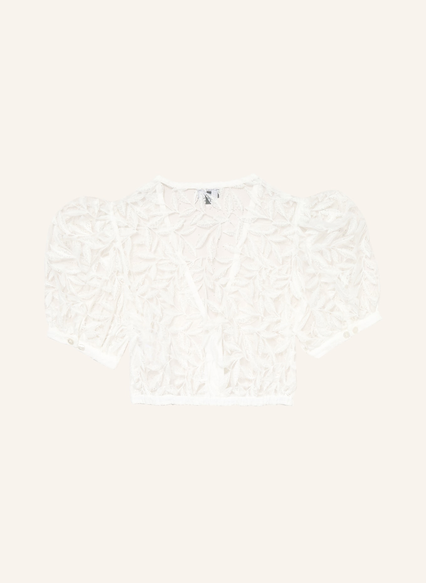 KINGA MATHE Dirndbluse ANNA aus Spitze: WEISS