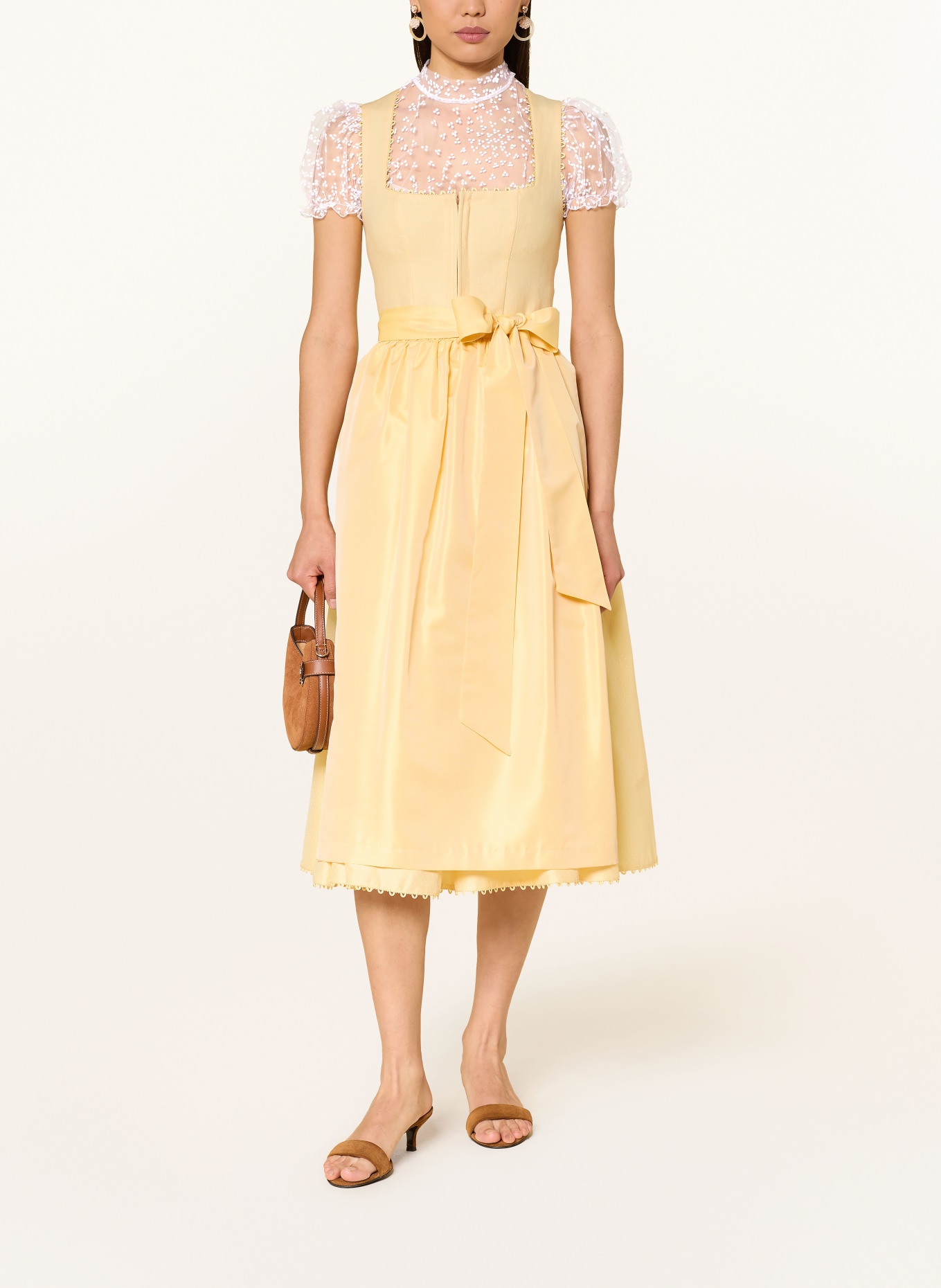 KINGA MATHE Dirndlbluse LENI: WEISS