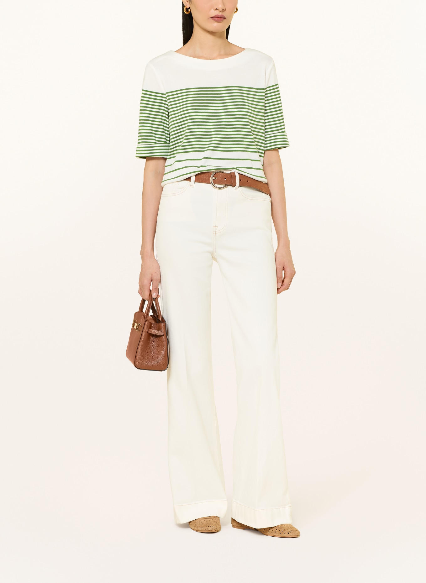 HOBBS T-Shirt CONSTANCE: WEISS / GRÜN