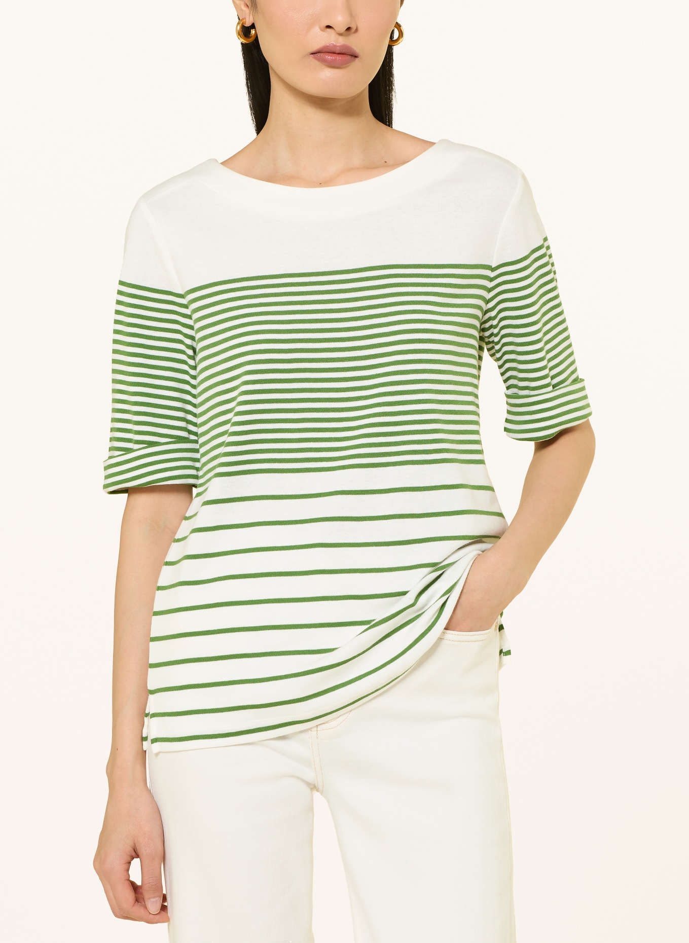 HOBBS T-Shirt CONSTANCE: WEISS / GRÜN