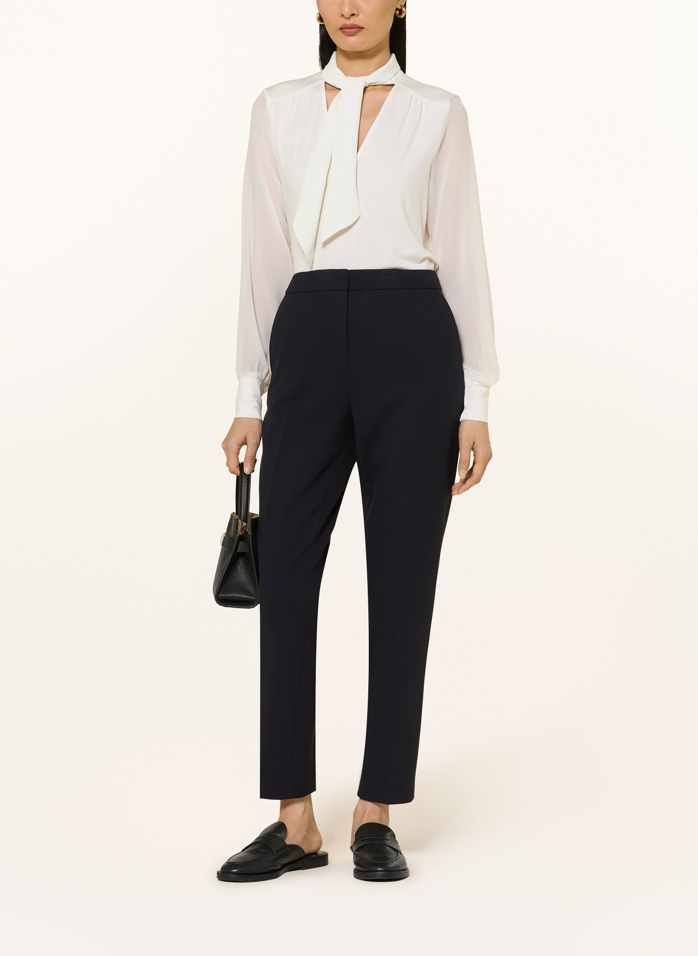 HOBBS TARINI Bow Blouse: CREAM