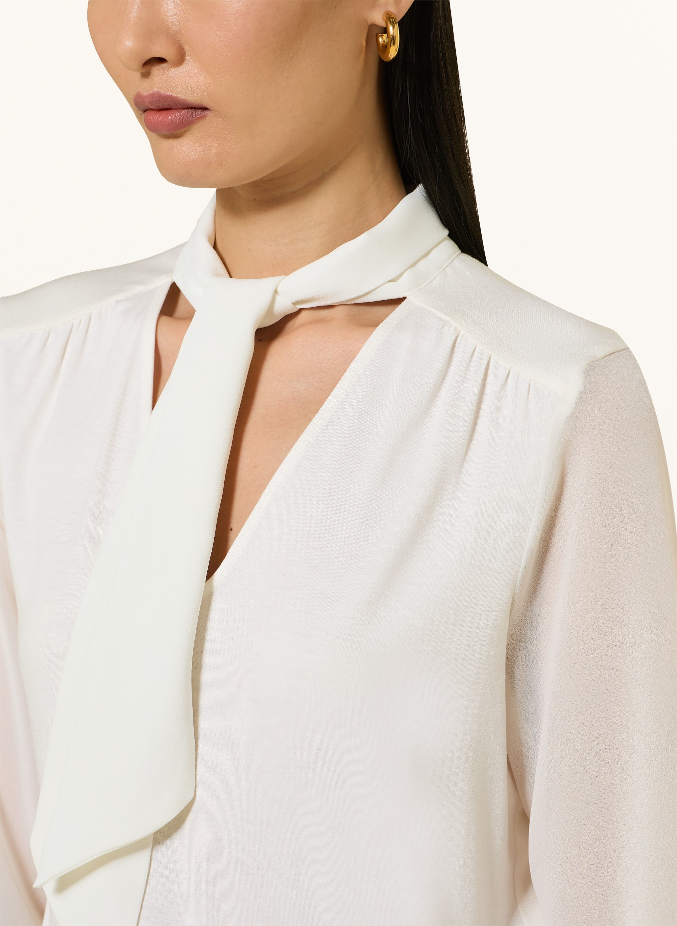 HOBBS TARINI Bow Blouse: CREAM