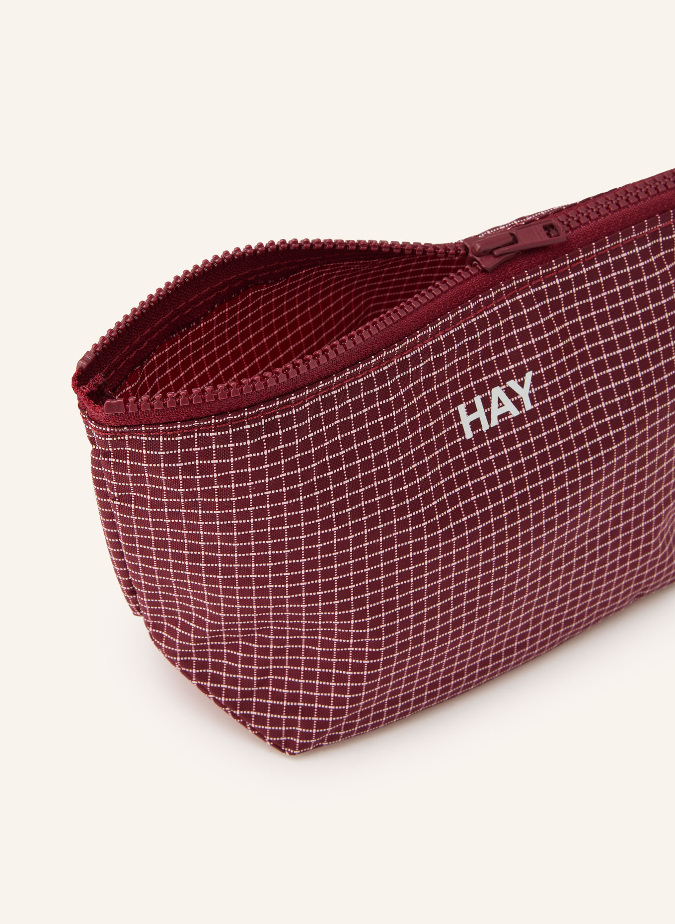 HAY toilettas: DONKERROOD / WIT