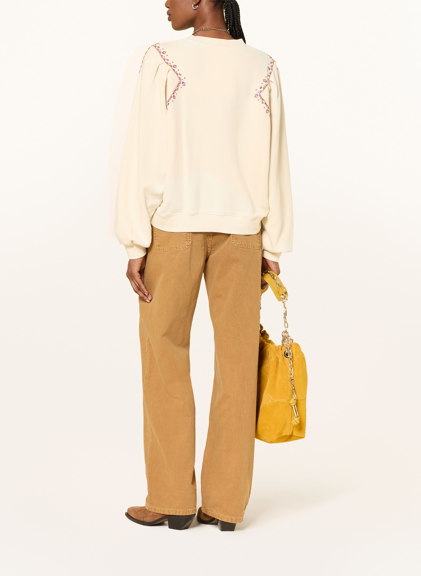 ba&sh Sweatshirt MESTA: CREME / ALTROSA / OLIV