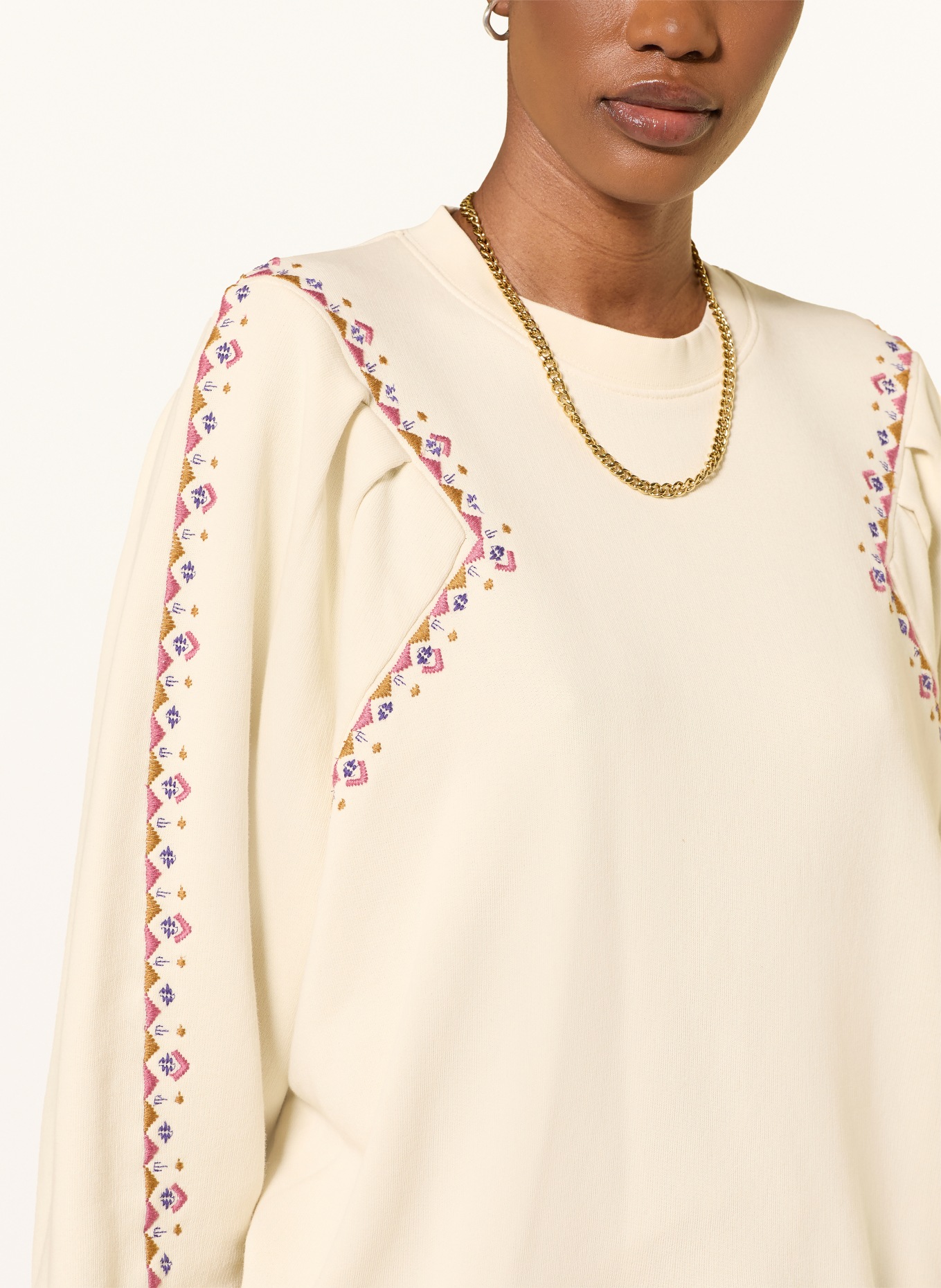 ba&sh Sweatshirt MESTA: CREME / ALTROSA / OLIV