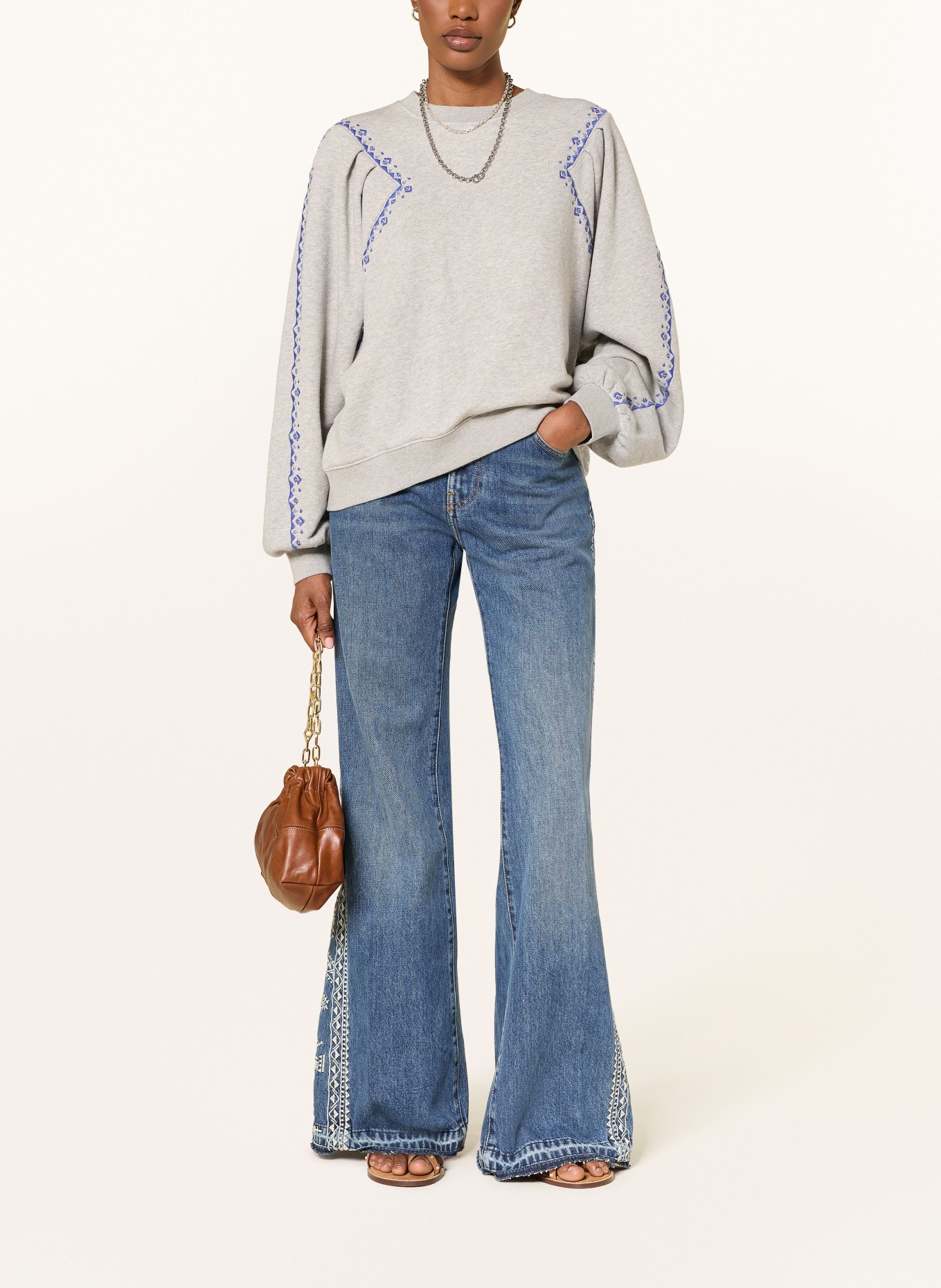 ba&sh Sweatshirt MESTA: GRAU / BLAU