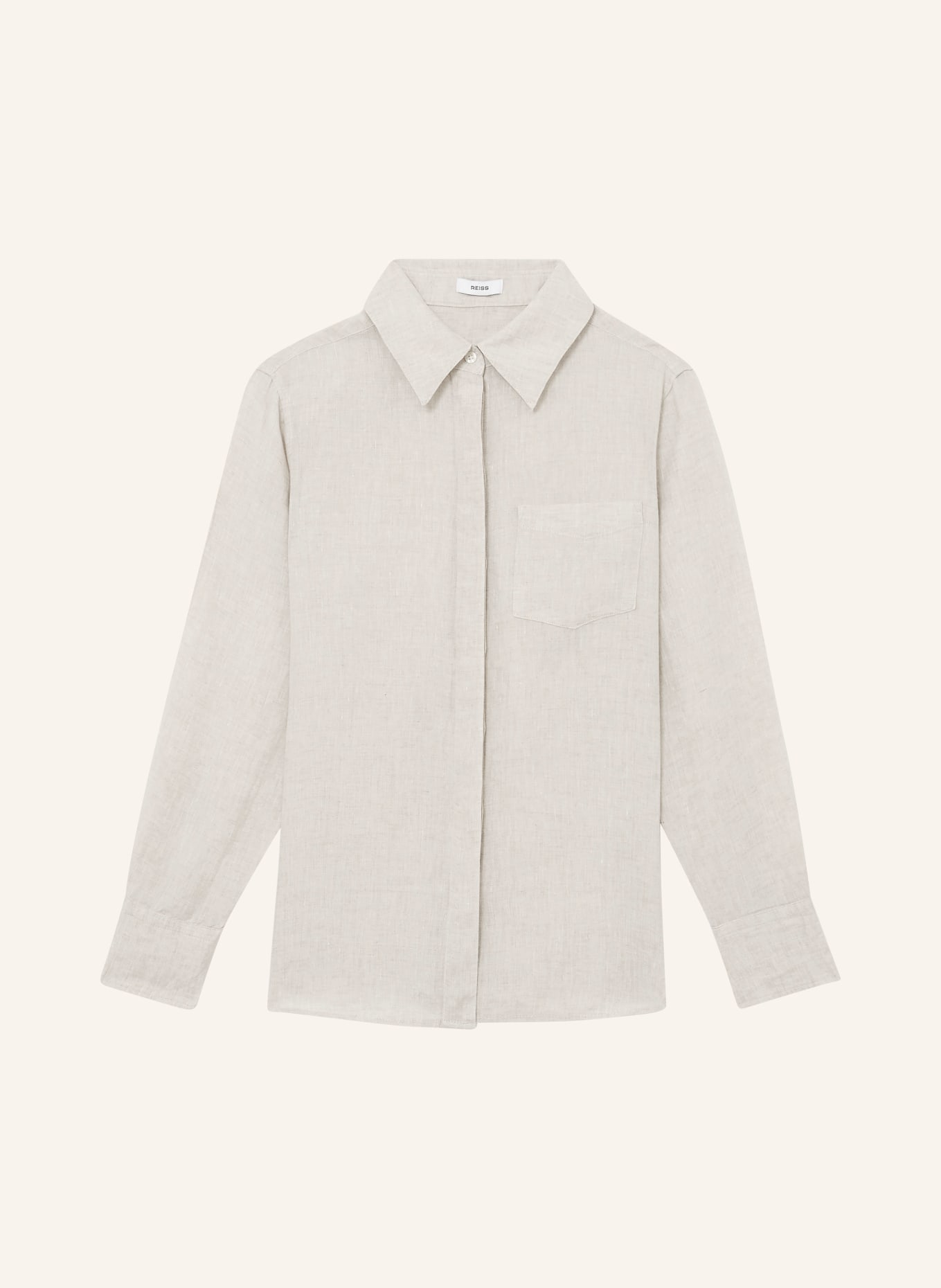 REISS Linnen overhemd BELLE: ECRU