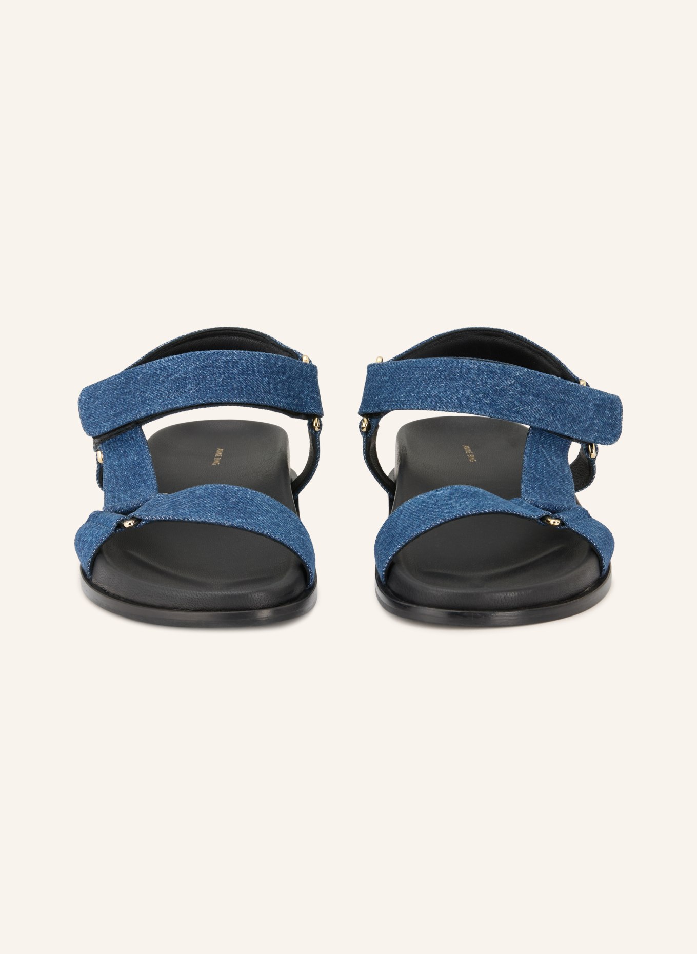 ANINE BING Sandalen JESS: DUNKELBLAU / GOLD