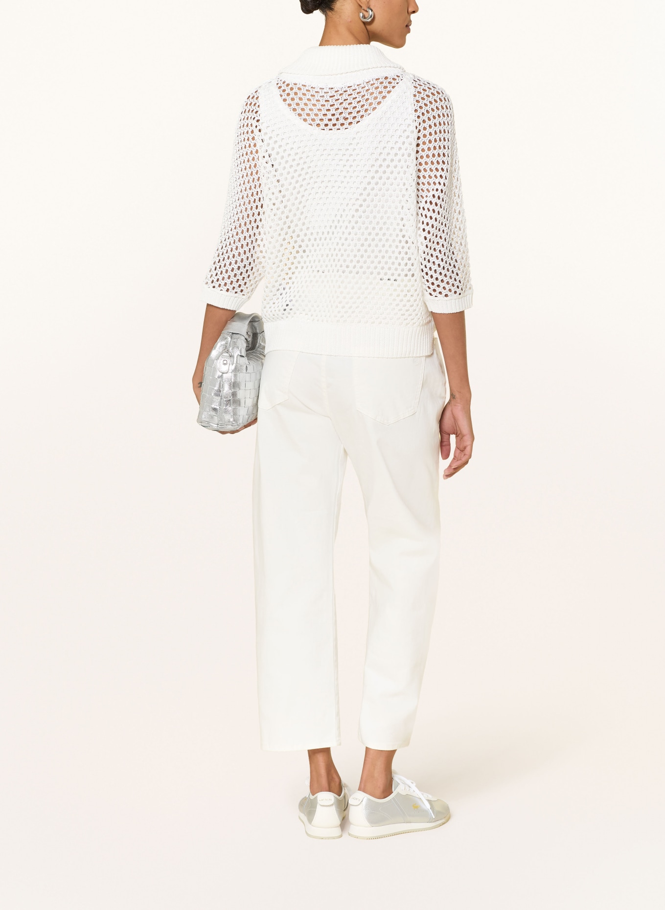 Joseph Ribkoff T-shirt with 3/4 sleeves: WHITE