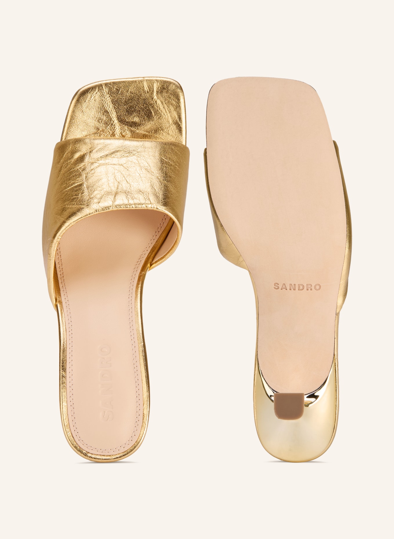 SANDRO Mules: GOLD